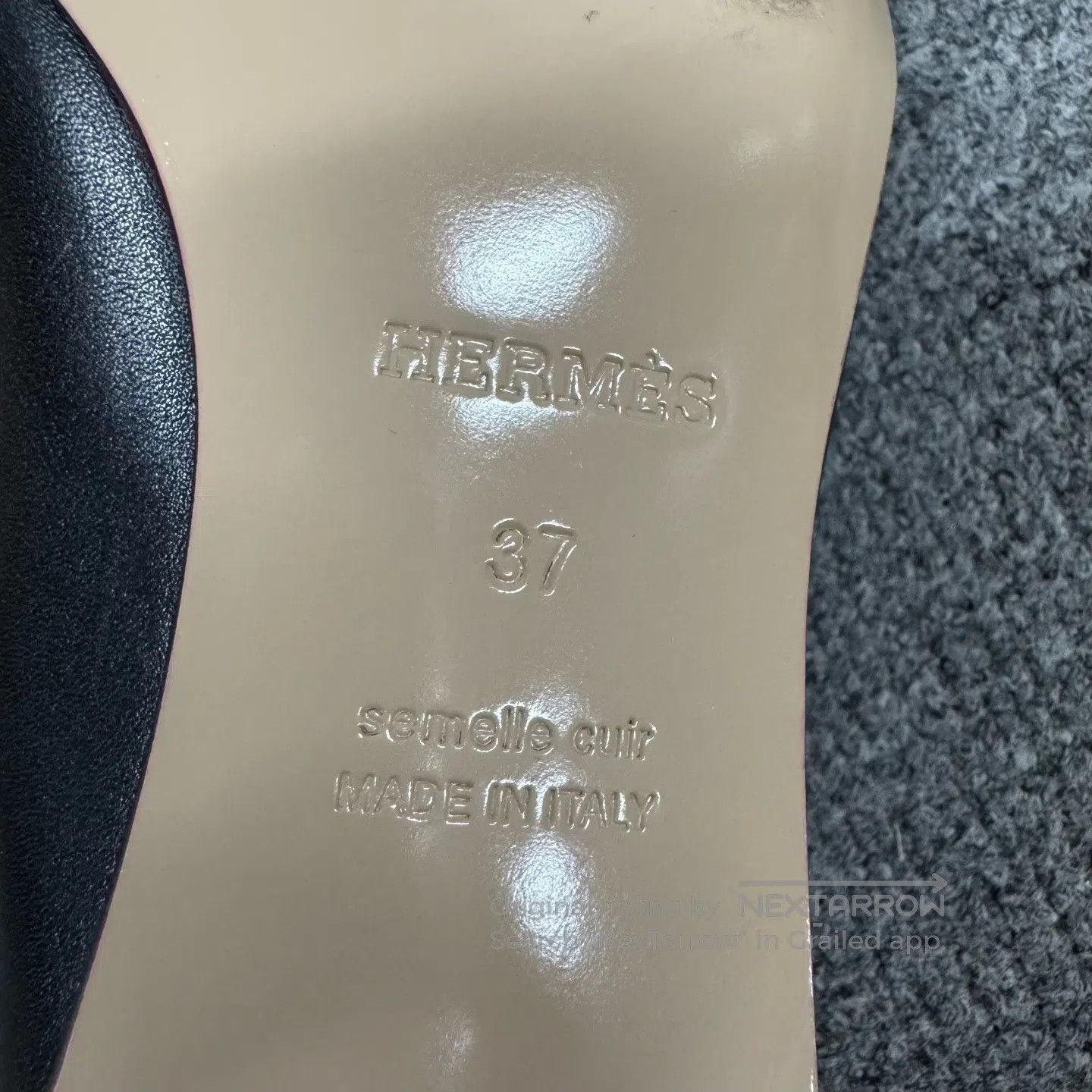 Hermes Hermes High-heeled mule shoes; semi-slip-on leather shoes| Size US 6.5 / IT 36.5 - 7 Thumbnail