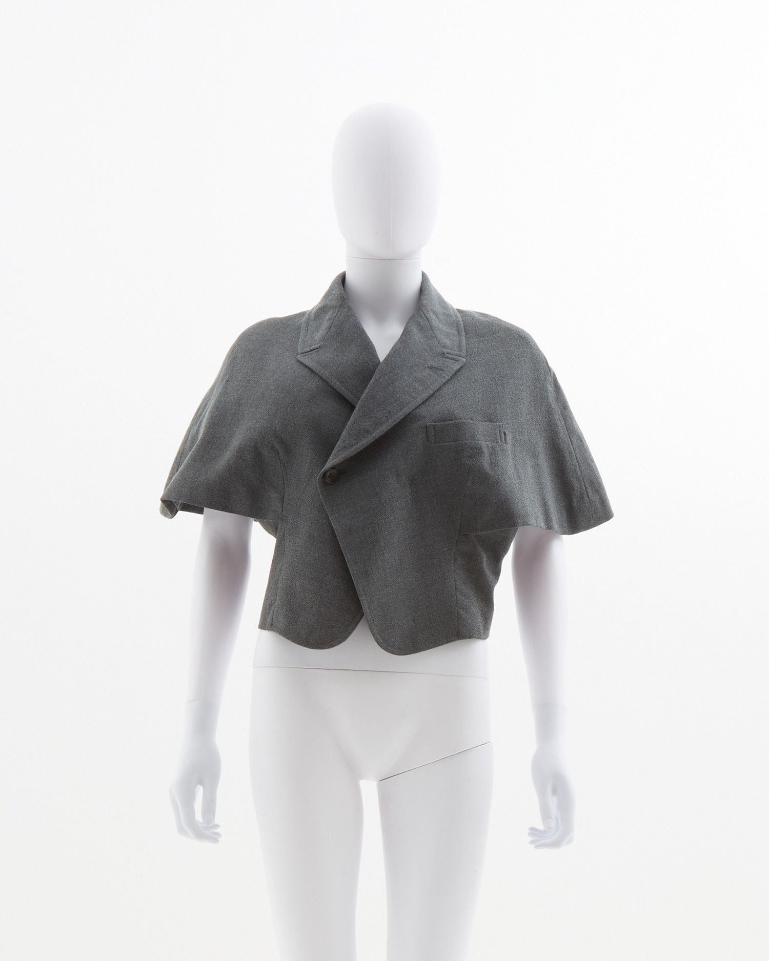 Comme des Garcons F/W 1987 Grey cropped jacket Size M / US 6-8 / IT 42-44 - 1 Thumbnail