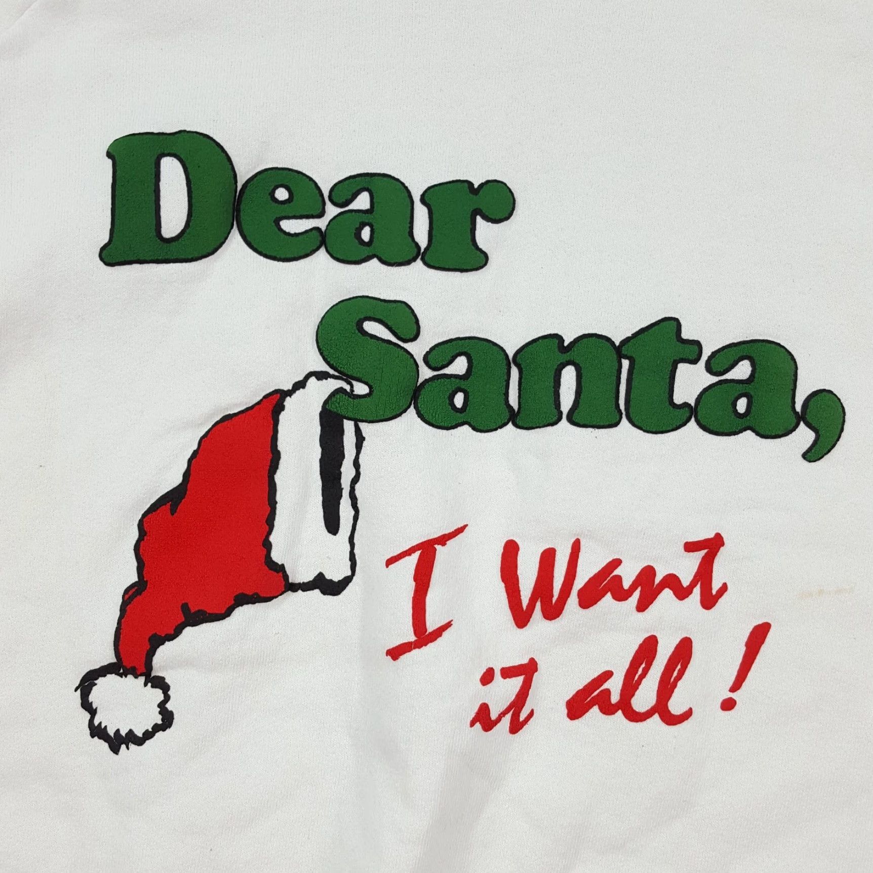 Fruit Of The Loom VINTAGE Dear Santa Christmas Nike? Sorry, original title doesn't include Nike. Size US XL / EU 56 / 4 - 3 Thumbnail