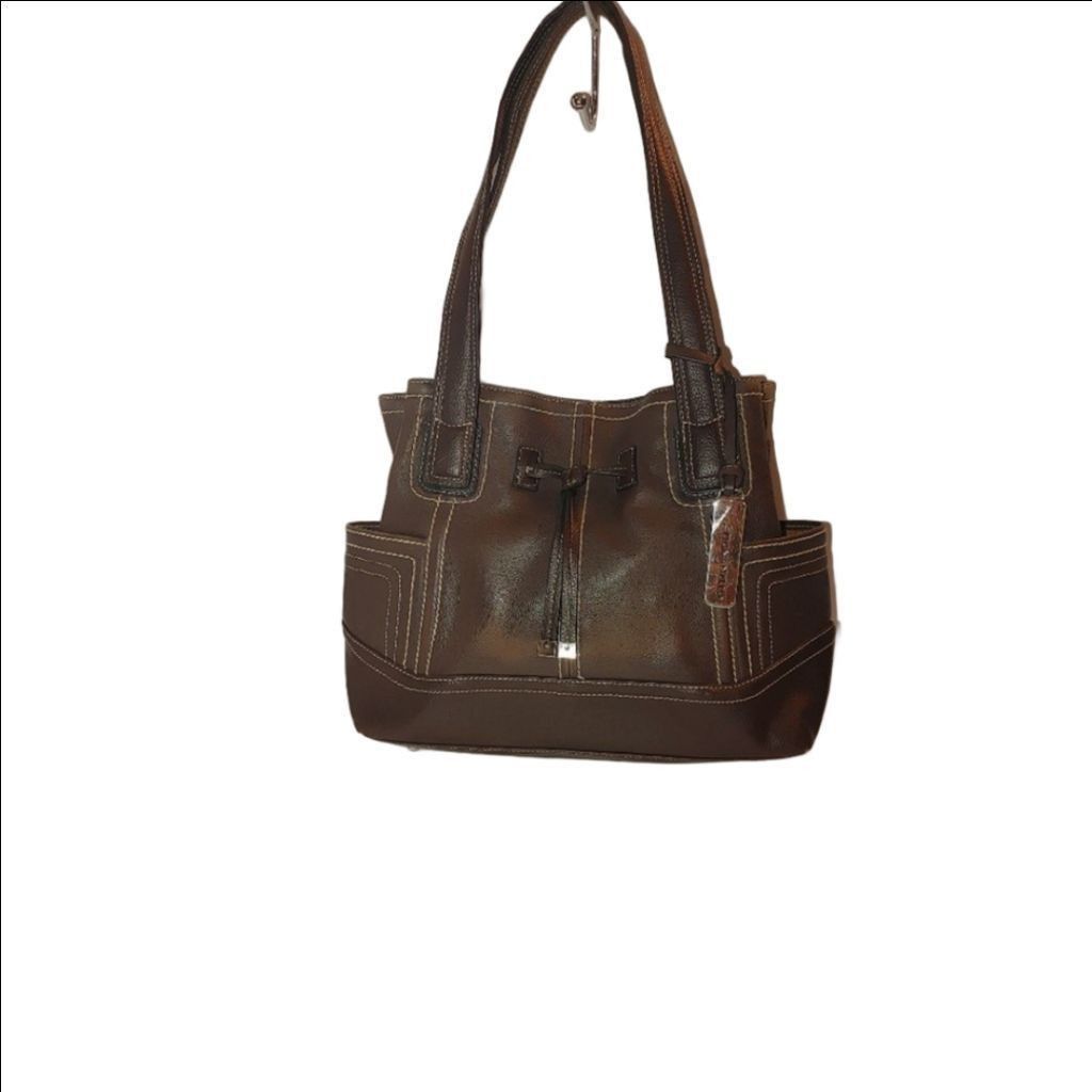 tigha Tignanello Pebbled Leather Shoulder Bag in Chocolate Size ONE SIZE - 1 Thumbnail