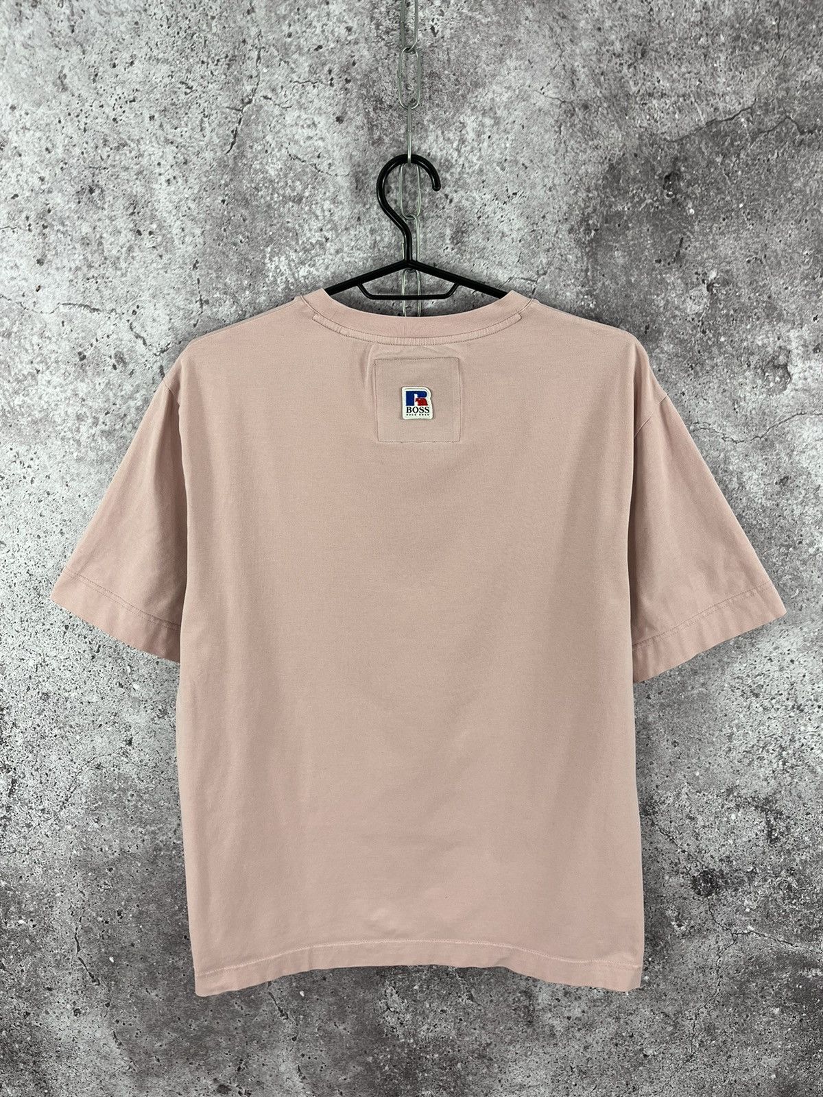 Hugo Boss Hugo Boss x Russel Athletic T-Shirt Big Logo Pink Size M Size US M / EU 48-50 / 2 - 9 Thumbnail