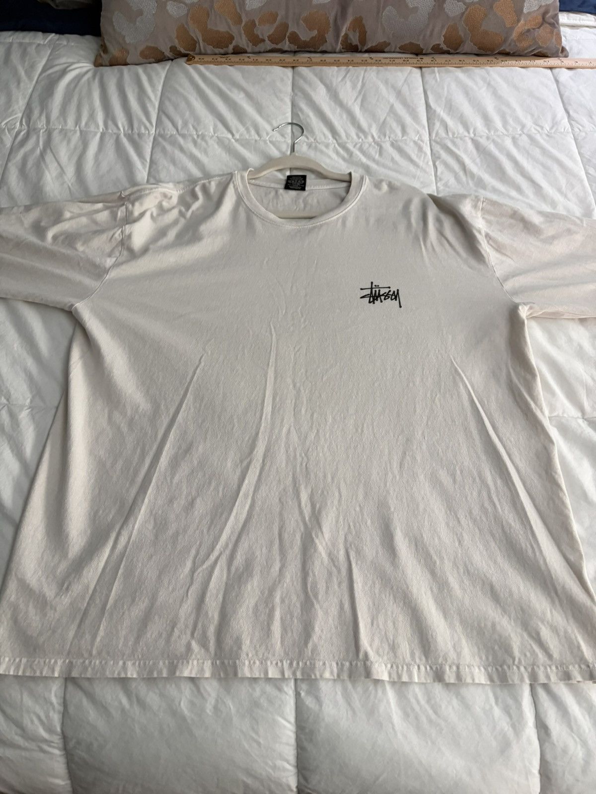 Stussy Stussy Basic Stussy LS Tee Beige X Large Size US XL / EU 56 / 4 - 1 Thumbnail