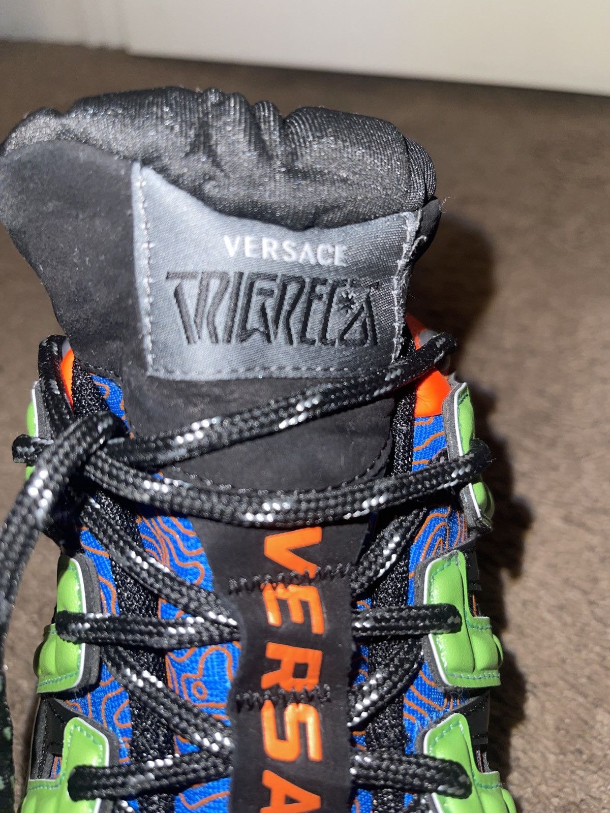 Versace Versace Trigreca 'La Greca Signature - Black Multi-Color' Size US 11 / EU 44 - 6 Thumbnail