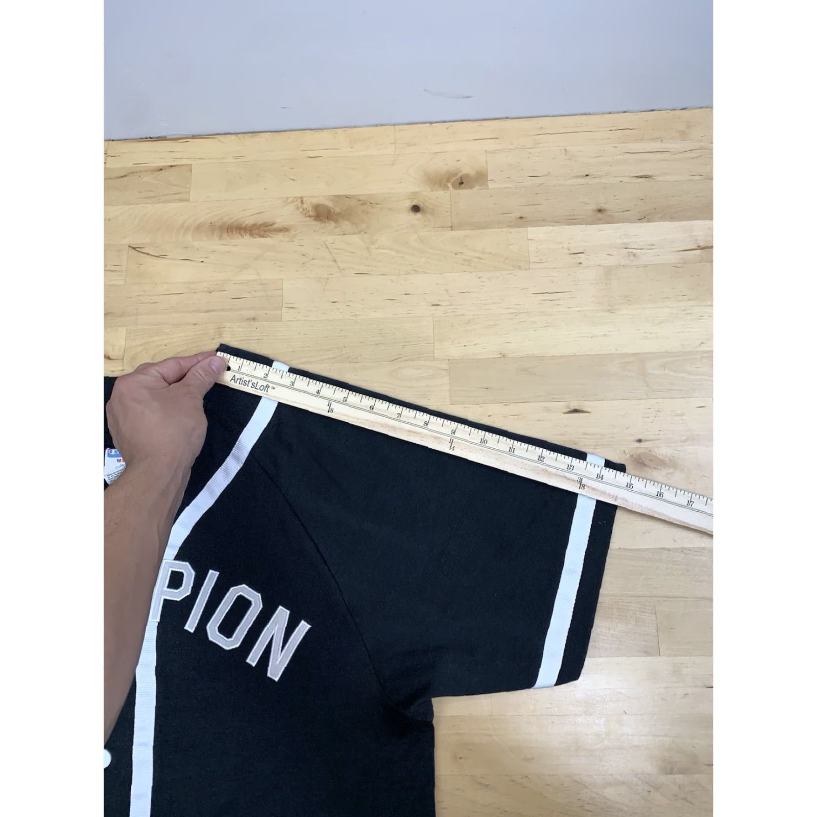 Champion VINTAGE Champion Double Dry Baseball Jersey Mens M Black Button Logo 12483 Size US M / EU 48-50 / 2 - 7 Thumbnail