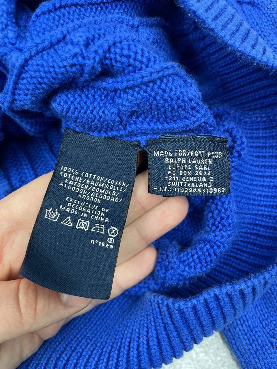 Ralph Lauren Ralph Lauren Sport Women Cotton Cardigan Blue Cable Knit Size M / US 6-8 / IT 42-44 - 9 Thumbnail