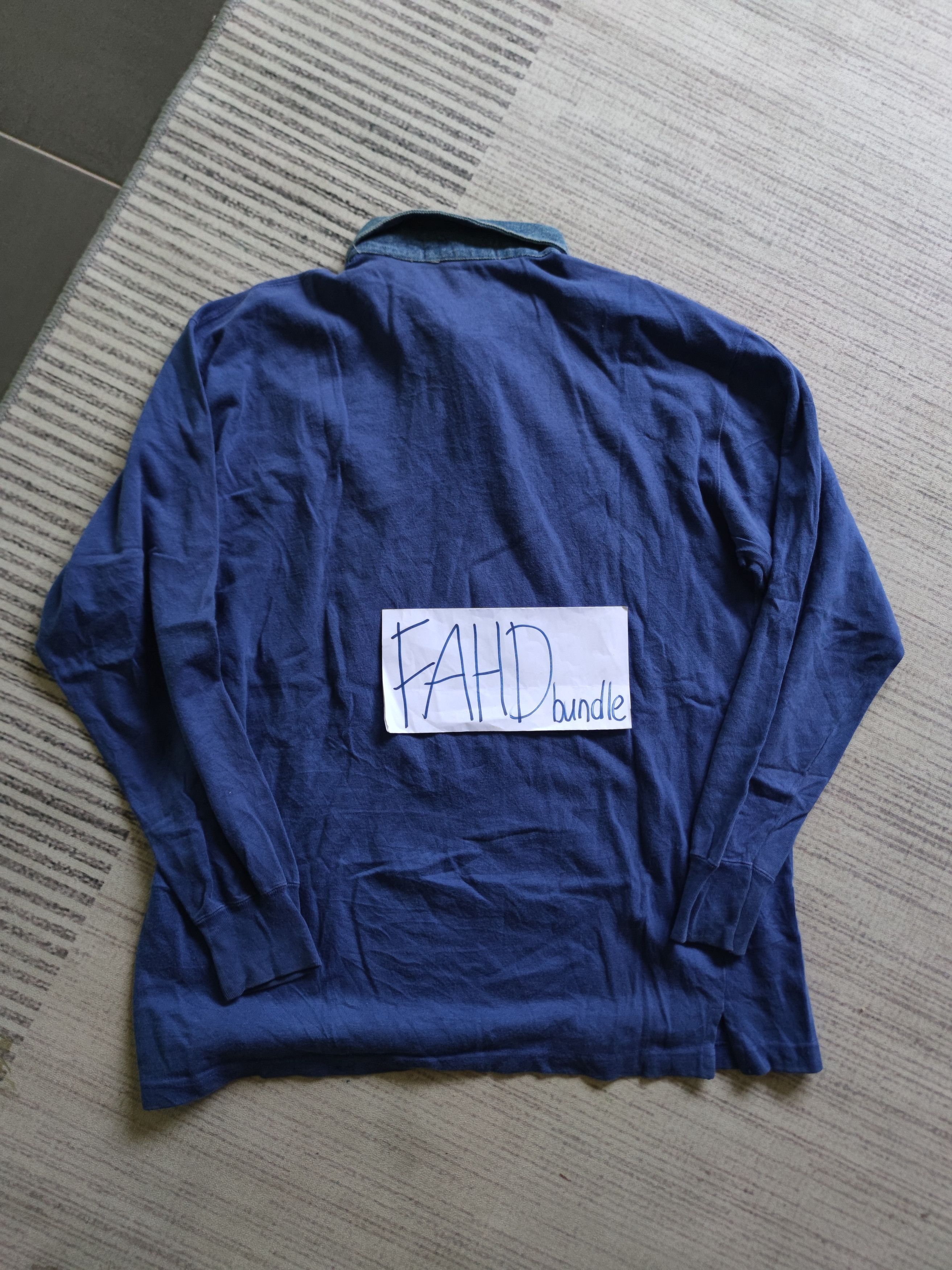 Ralph Lauren 1988 Ralph Lauren Cross Flag Denim Collar Polo Size US L / EU 52-54 / 3 - 3 Thumbnail