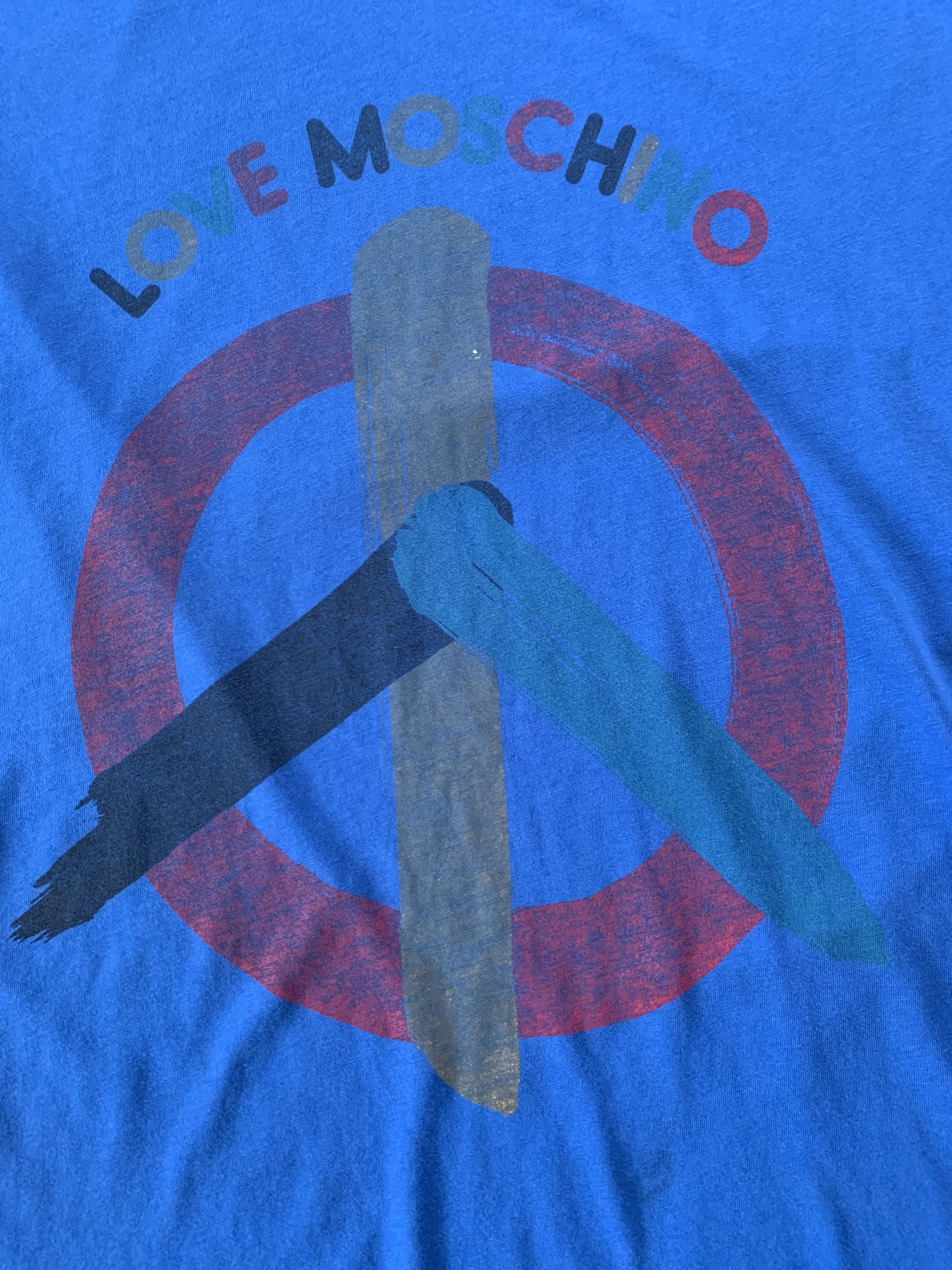 Moschino Vintage Love Moschino Peace Cotton T-Shirt Size US M / EU 48-50 / 2 - 5 Thumbnail