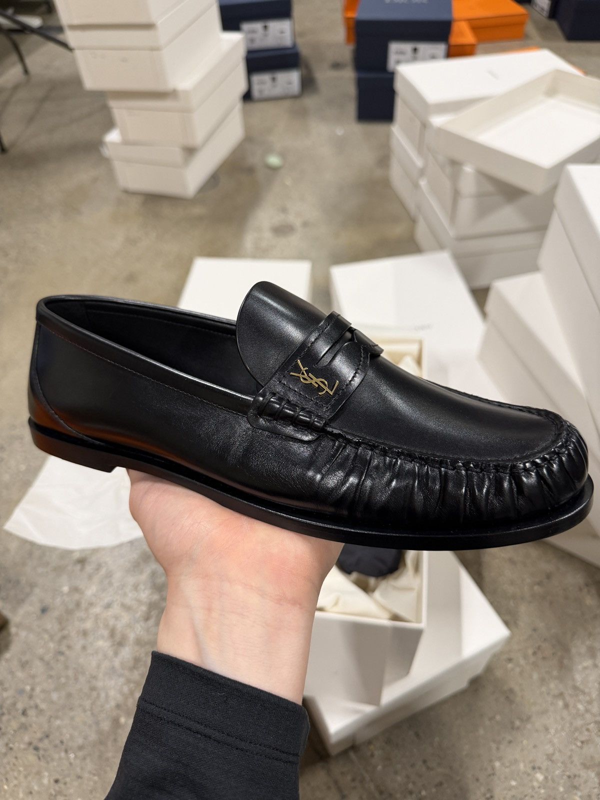 Saint Laurent Paris Saint Laurent Le Loafer Leather NEW 1200$ Size US 10.5 / EU 43-44 - 2 Thumbnail