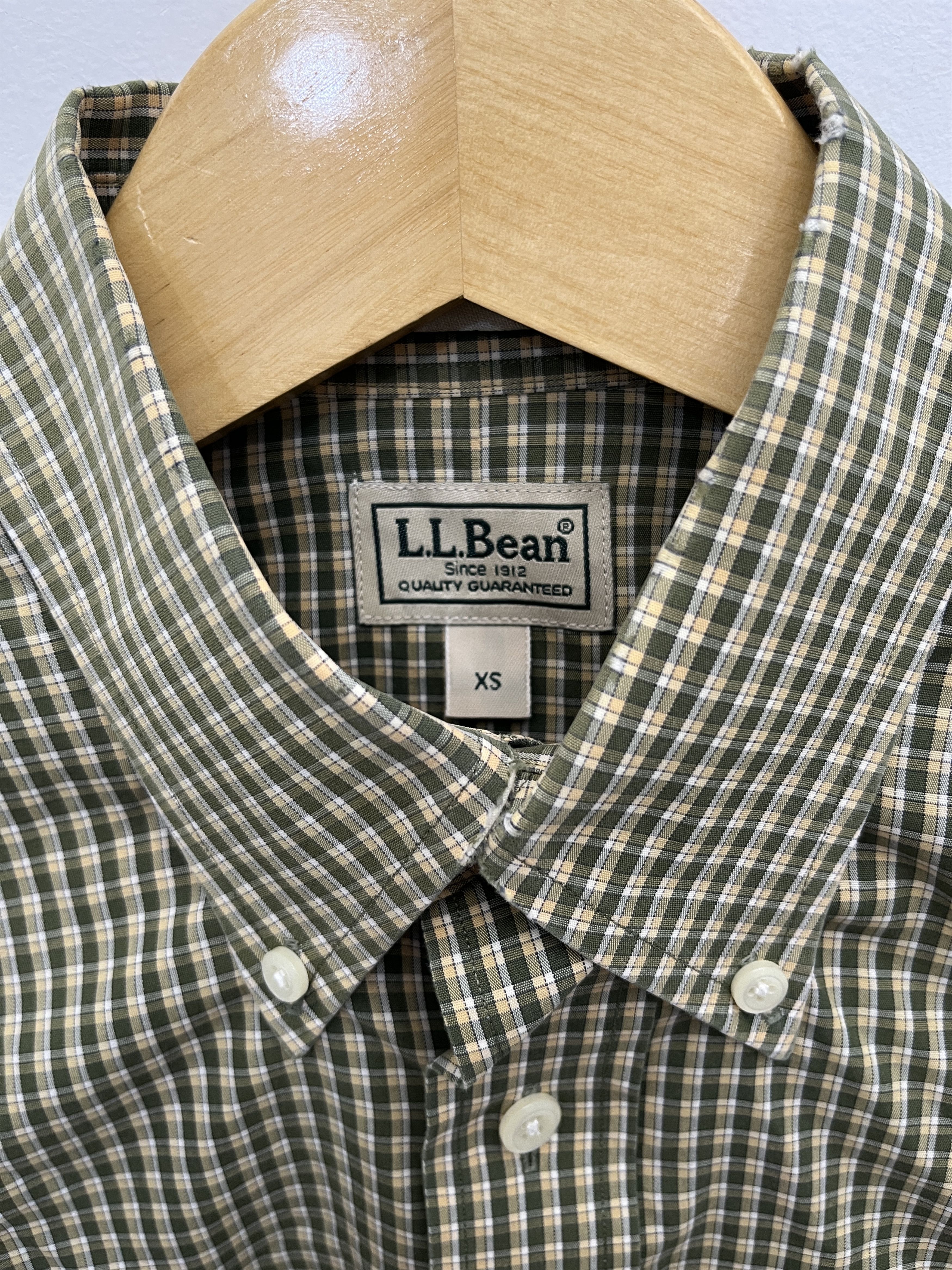 L.L. Bean LL Bean Flannel Shirt Green Plaid – XS (Fits L Asia) Size US XS / EU 42 / 0 - 1 Thumbnail