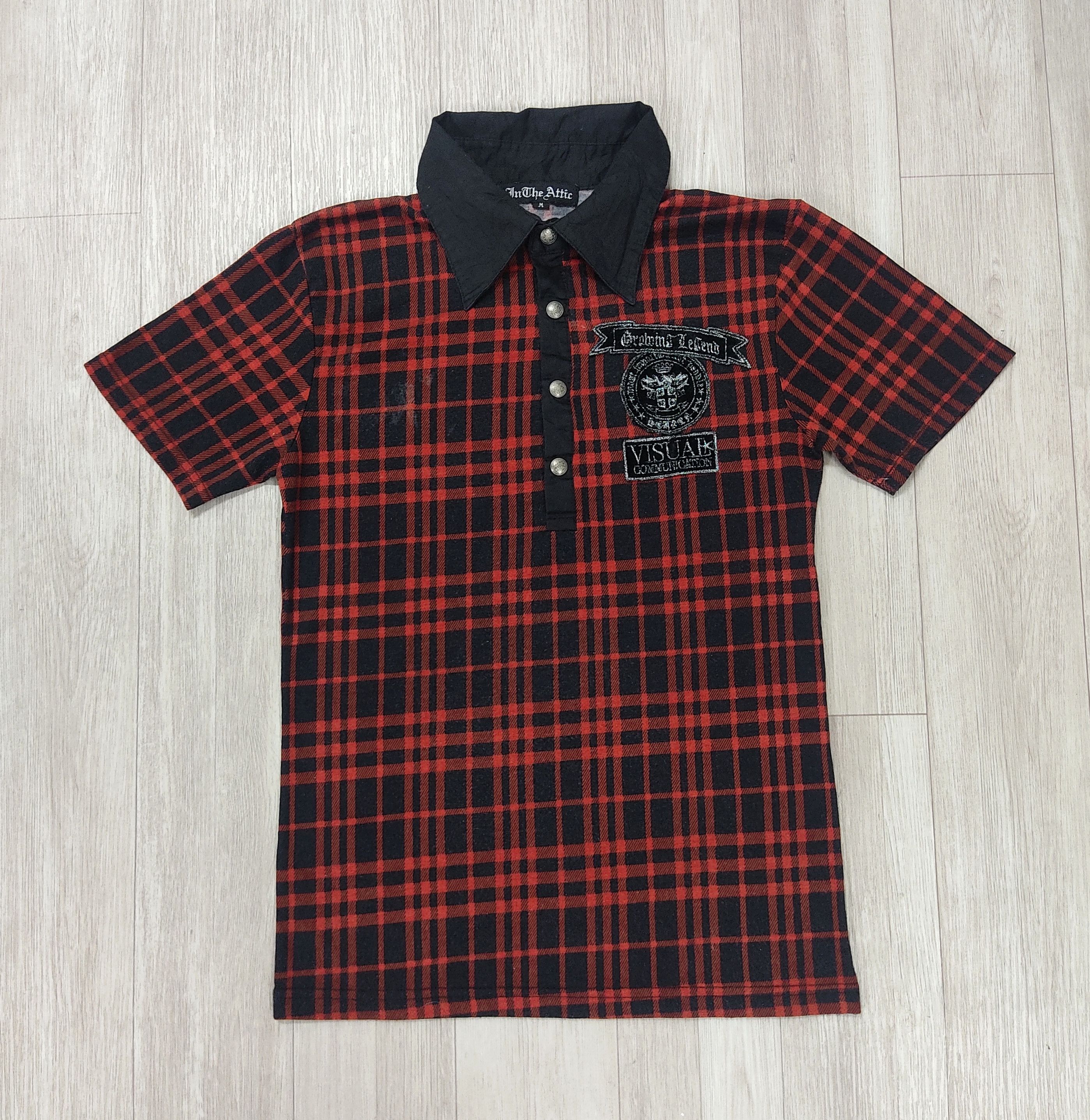 In The Attic IN THE ATTIC Tartan Check Slim Fit Collar Tee Size US S / EU 44-46 / 1 - 2 Thumbnail