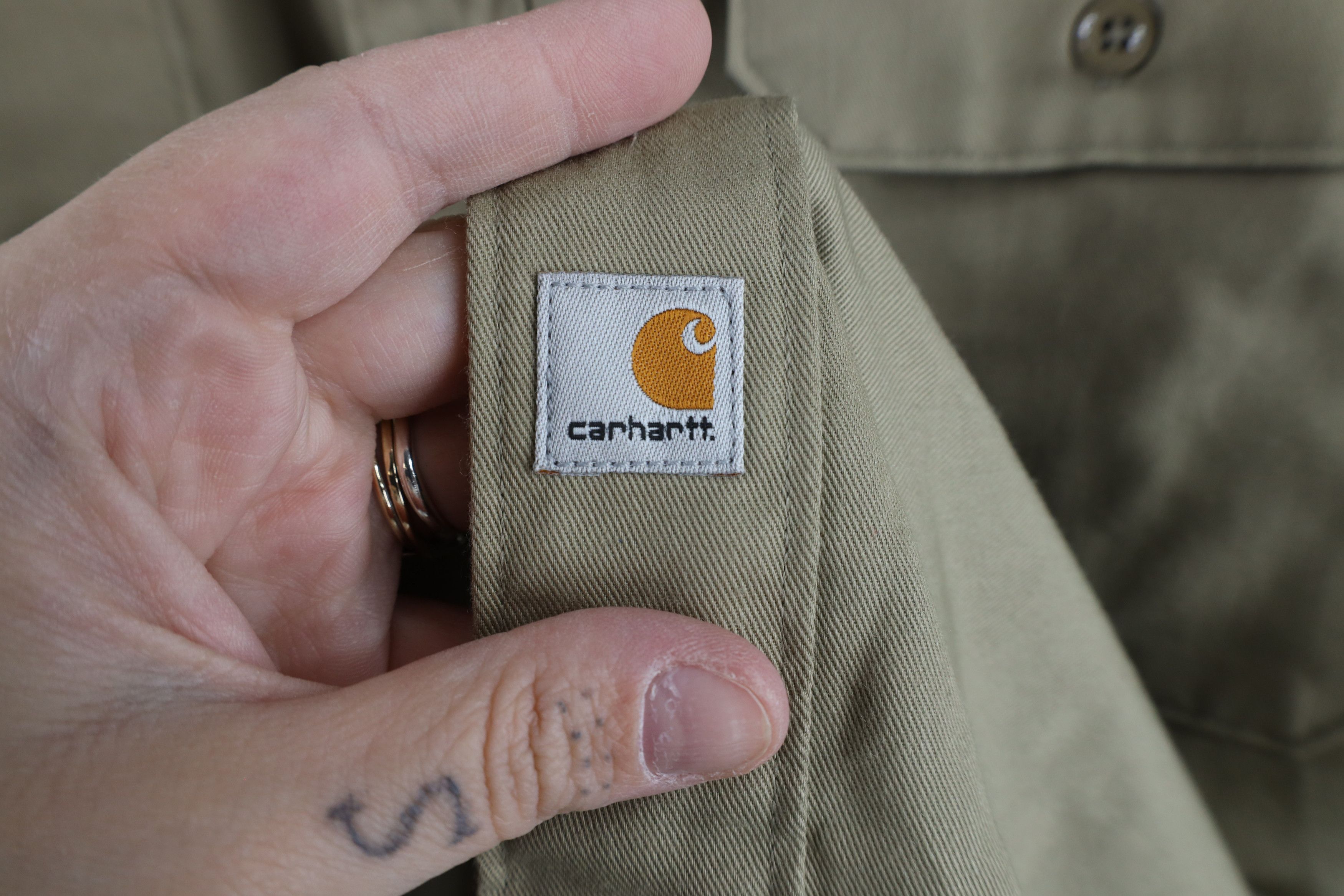 Carhartt × Vintage Vintage Carhartt Out Short Sleeve Work Mechanic Button Shirt Size US XXL / EU 58 / 5 - 4 Thumbnail