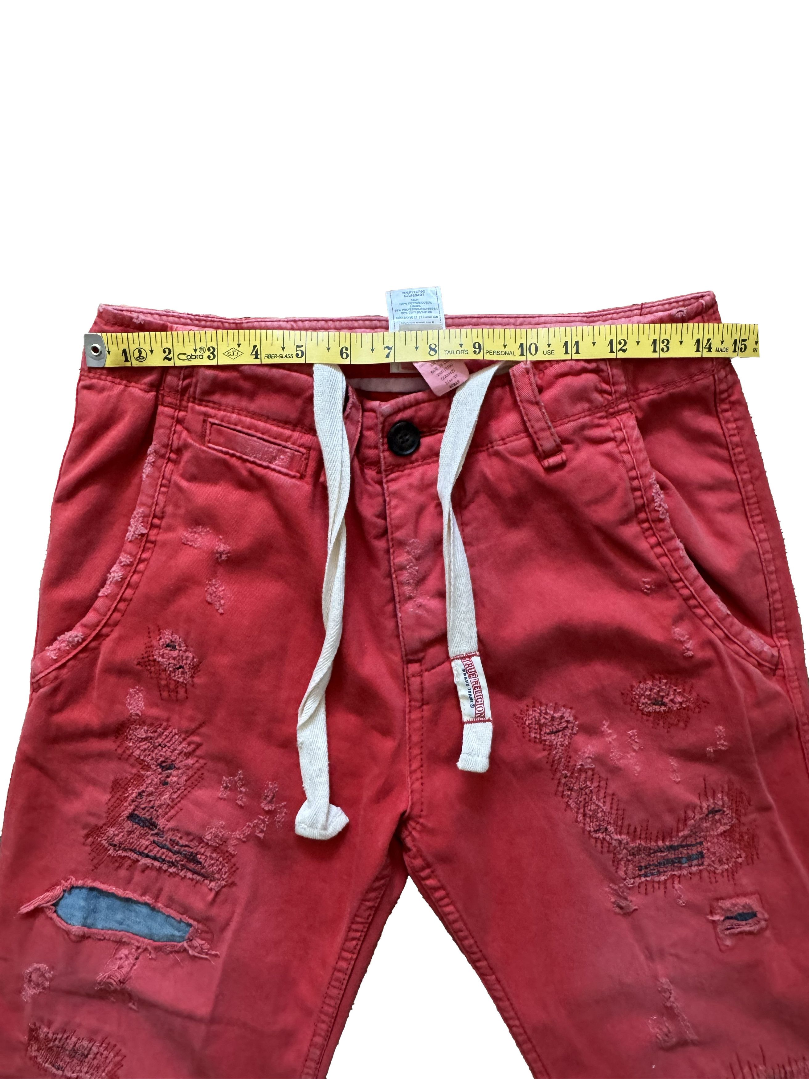 True Religion TRUE RELIGION RED "ROMAN" PATCHWORK Size US 28 / EU 44 - 4 Thumbnail
