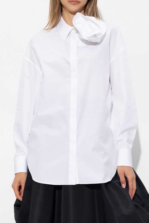 Alexander McQueen o1s22i1n1024 Orchid Shirt in White Size M / US 6-8 / IT 42-44 - 3 Thumbnail