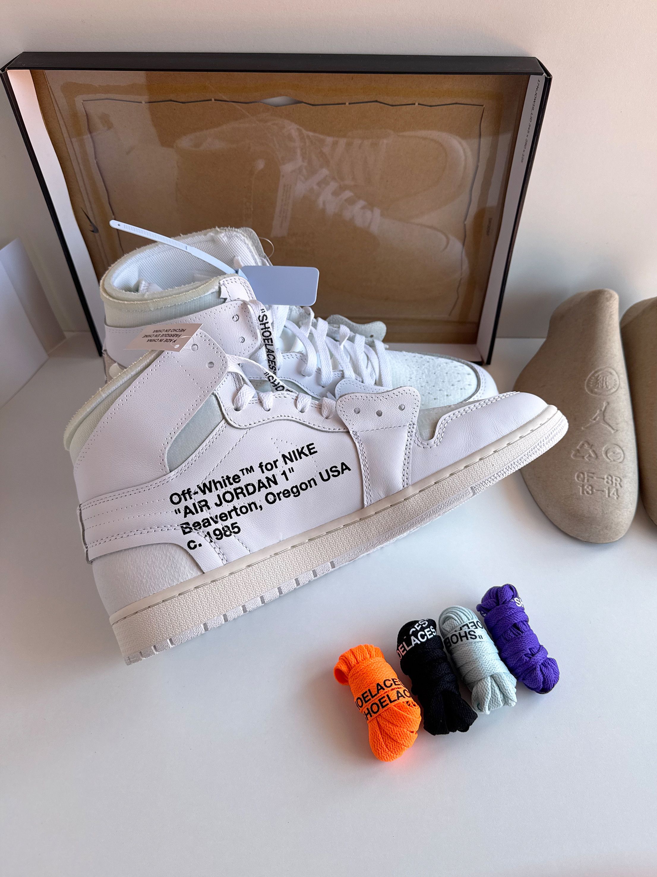 Jordan Brand × Off-White Air Jordan 1 Retro x Off-White (Virgil Abloh) Euro 17 Alaska Size US 13 / EU 46 - 2 Thumbnail