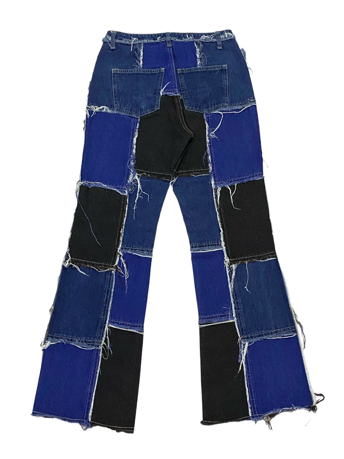 Japanese Brand Japanese Brand Patchwork High Waish Button fly Splied Jeans Size 28" / US 6 / IT 42 - 4 Thumbnail