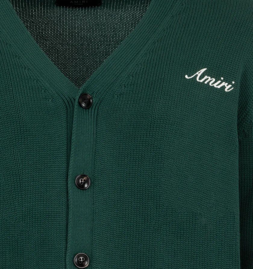 Amiri o1h1sh10525 Bones Cardigan in Green Size US XL / EU 56 / 4 - 3 Thumbnail