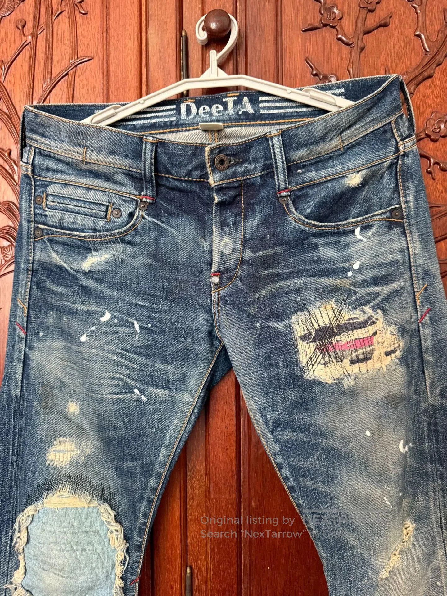 Japanese Brand DEETA Men's Slim Straight Selvedge Jeans. Size US 32 / EU 48 - 5 Thumbnail