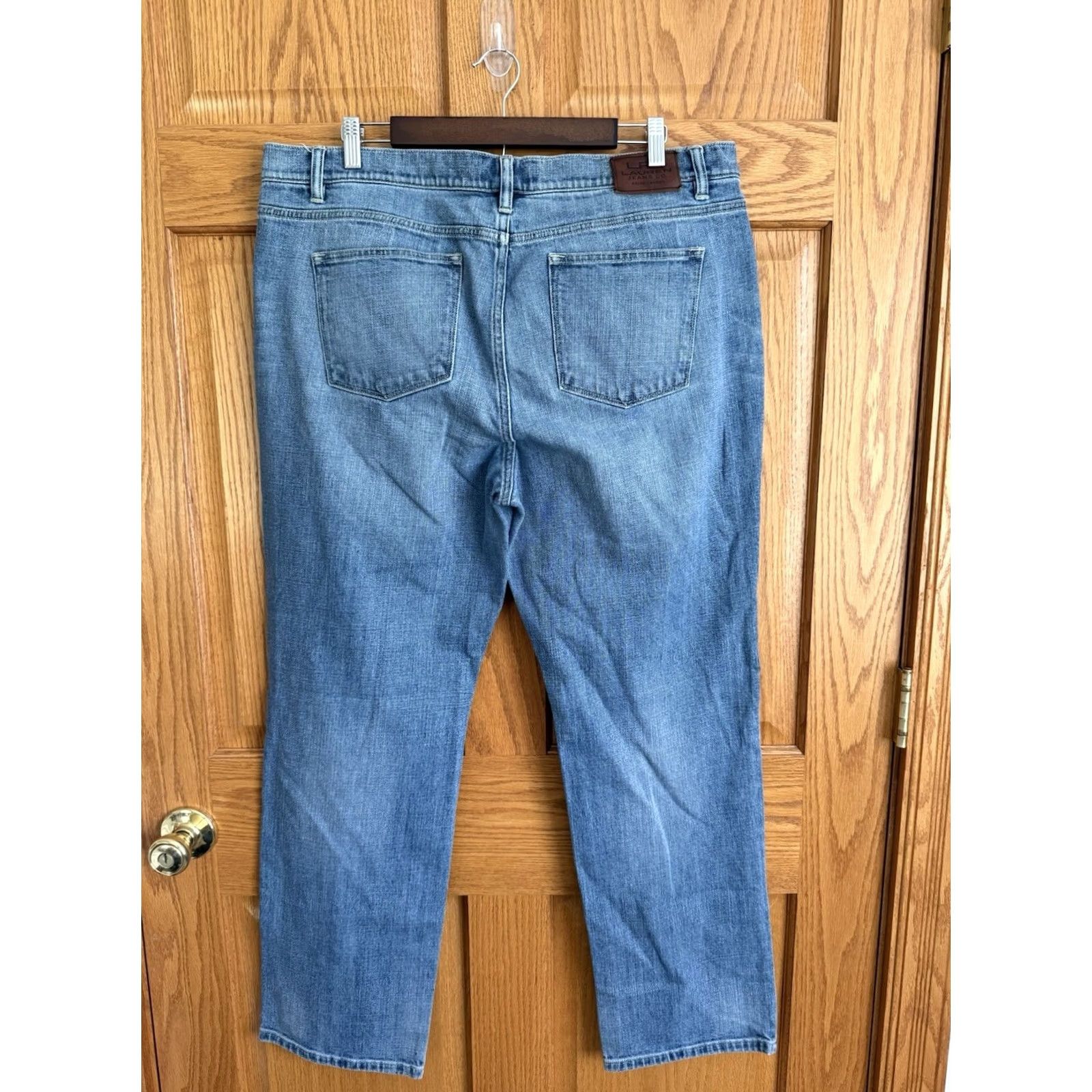 Ralph Lauren Lauren Ralph Lauren Womens 18W Blue Denim Jeans Classic Straight Leg Casual 90s Preppy Size 40" / US 18 - 2 Thumbnail