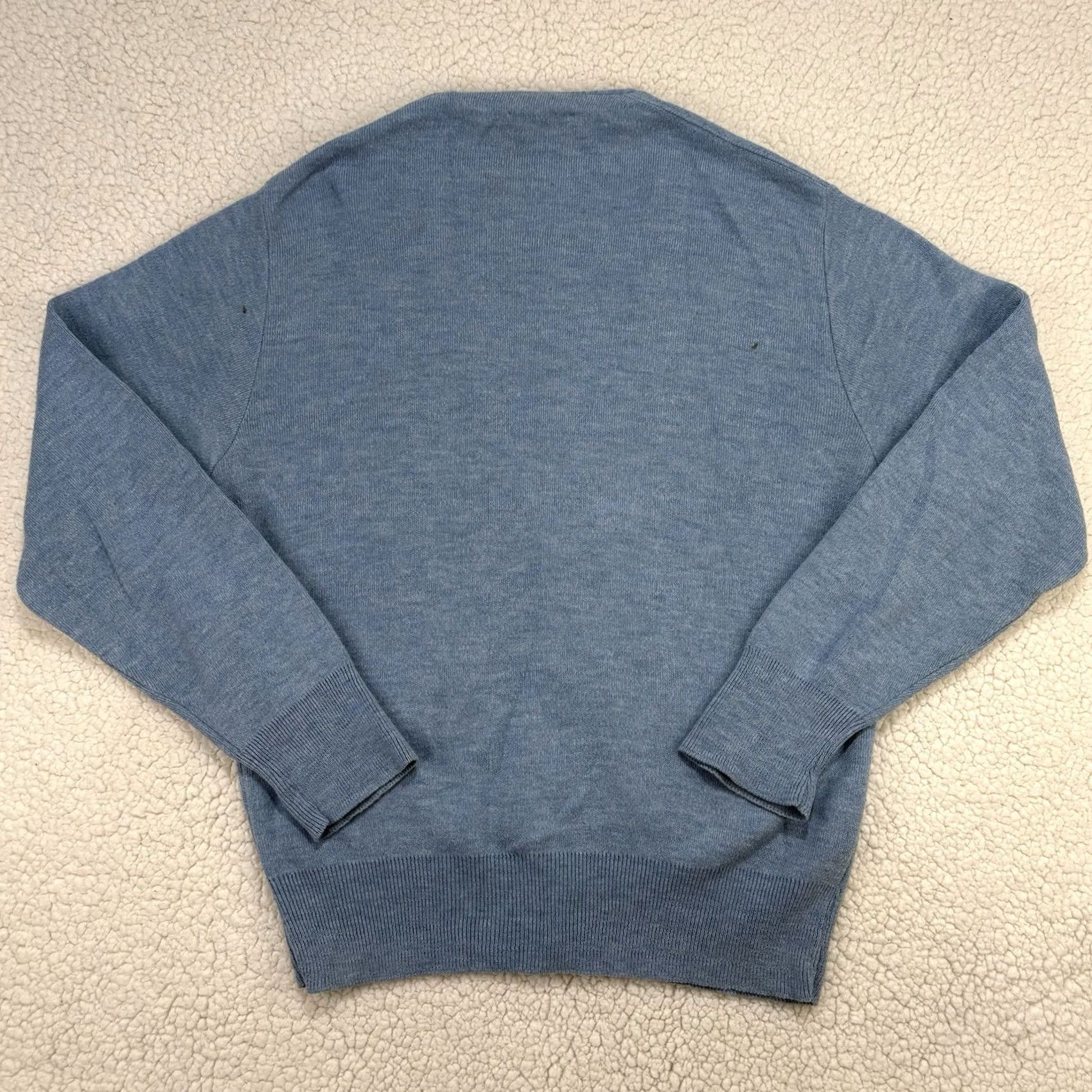 Vintage VINTAGE Puritan Sweater Cardigan Knit V-Neck Long Sleeve Blue 80s USA Mens L Size US L / EU 52-54 / 3 - 7 Thumbnail