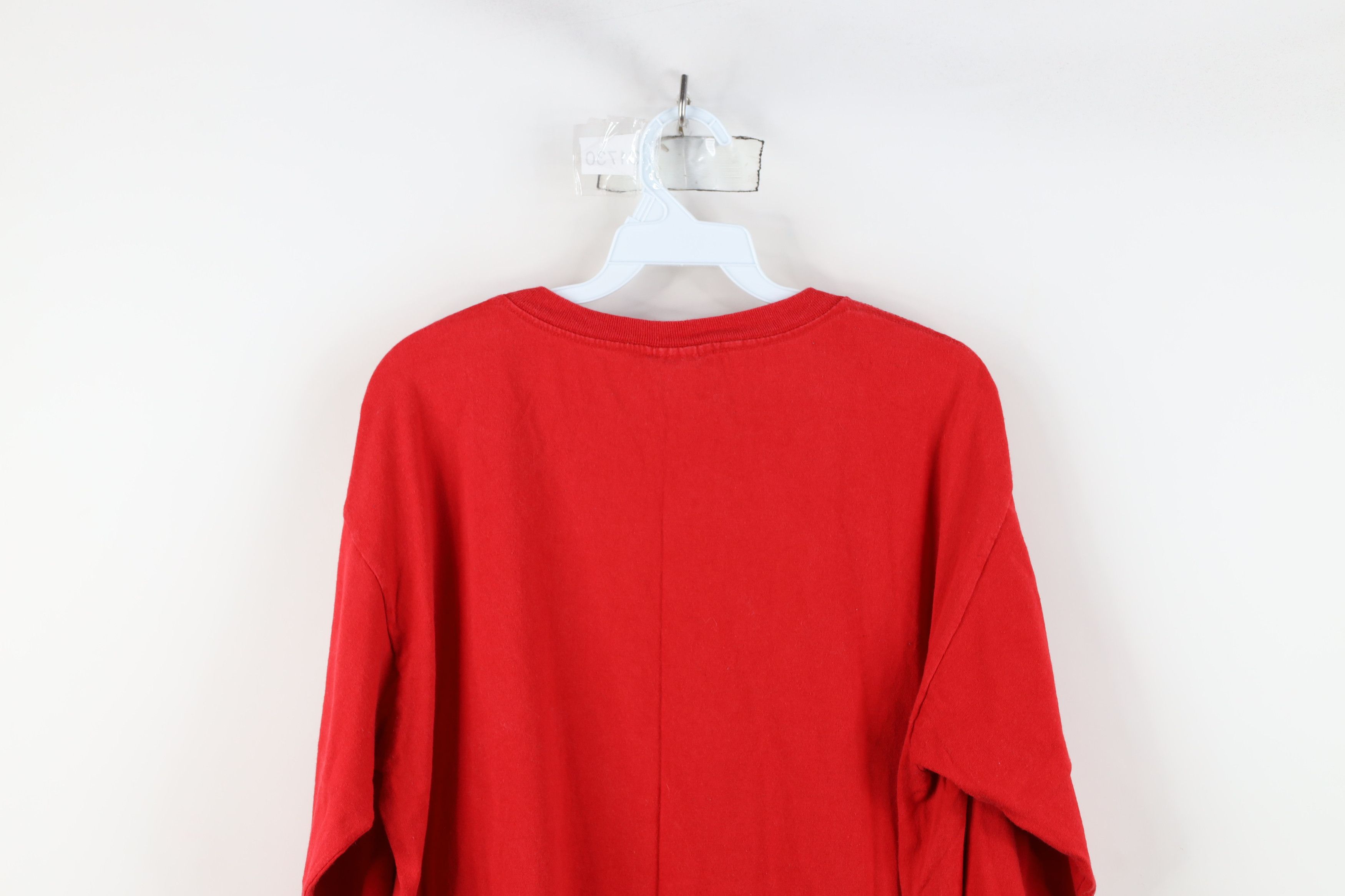 Vintage Vintage 90s of Nebraska Long Sleeve T-Shirt Red Cotton USA Size US L / EU 52-54 / 3 - 12 Thumbnail