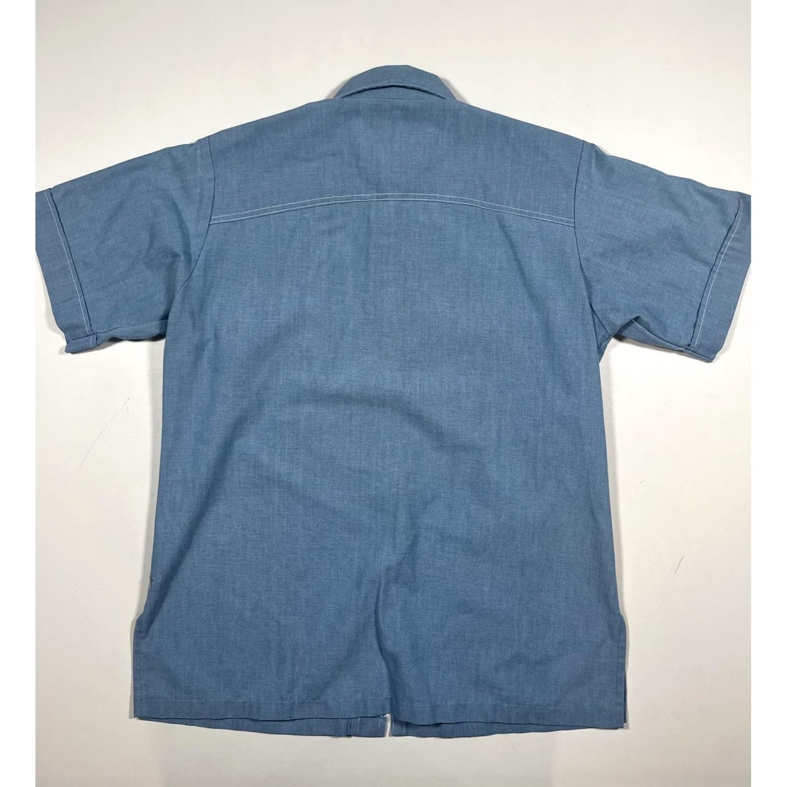 Vintage VINTAGE Coordinated Sportswear Ltd Shirt Mens M Blue Chambray Button-Up 70s Size US M / EU 48-50 / 2 - 2 Thumbnail