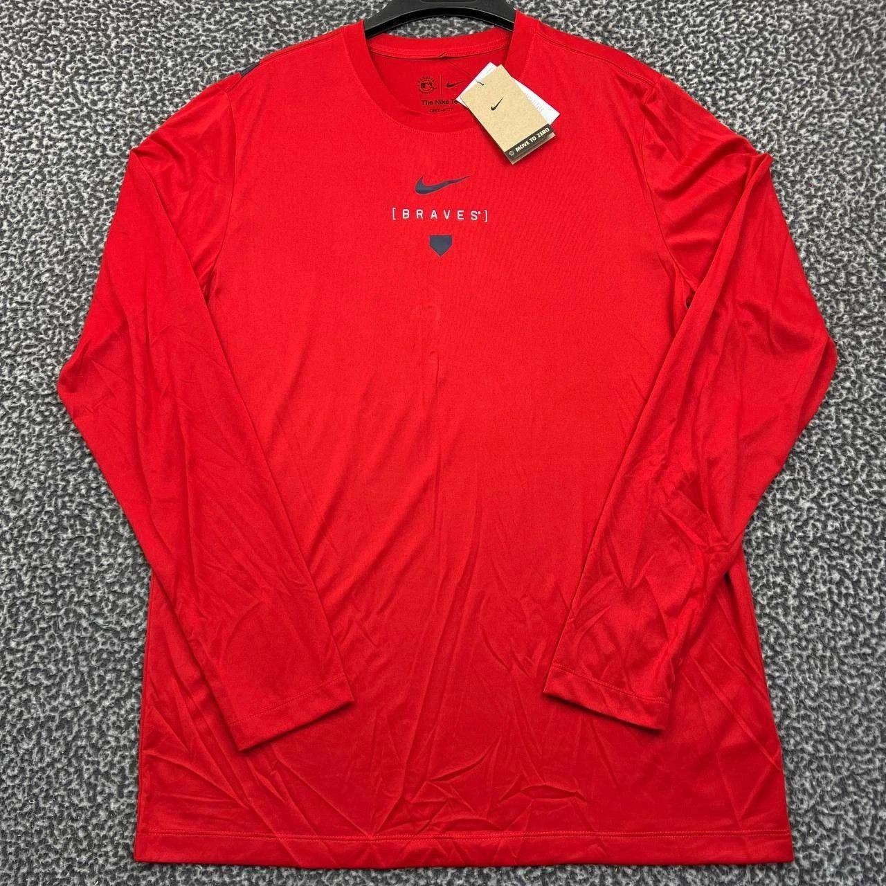Nike Nike Dri-Fit Shirt Men Red Atlanta Braves MLB Crew Neck L Size US L / EU 52-54 / 3 - 1 Thumbnail