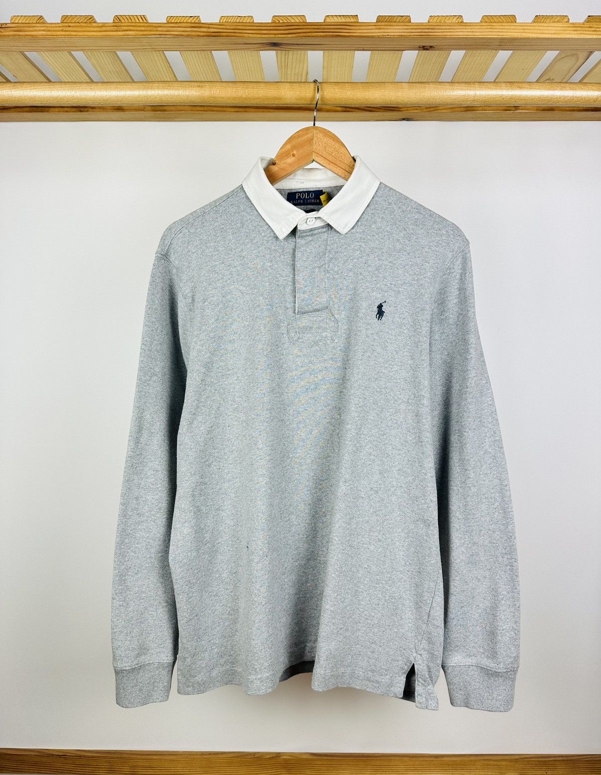 Rugby Ralph Lauren Vintage Polo Ralph Lauren Mens Rugby Shirt Long Sleeve Size US L / EU 52-54 / 3 - 1 Thumbnail