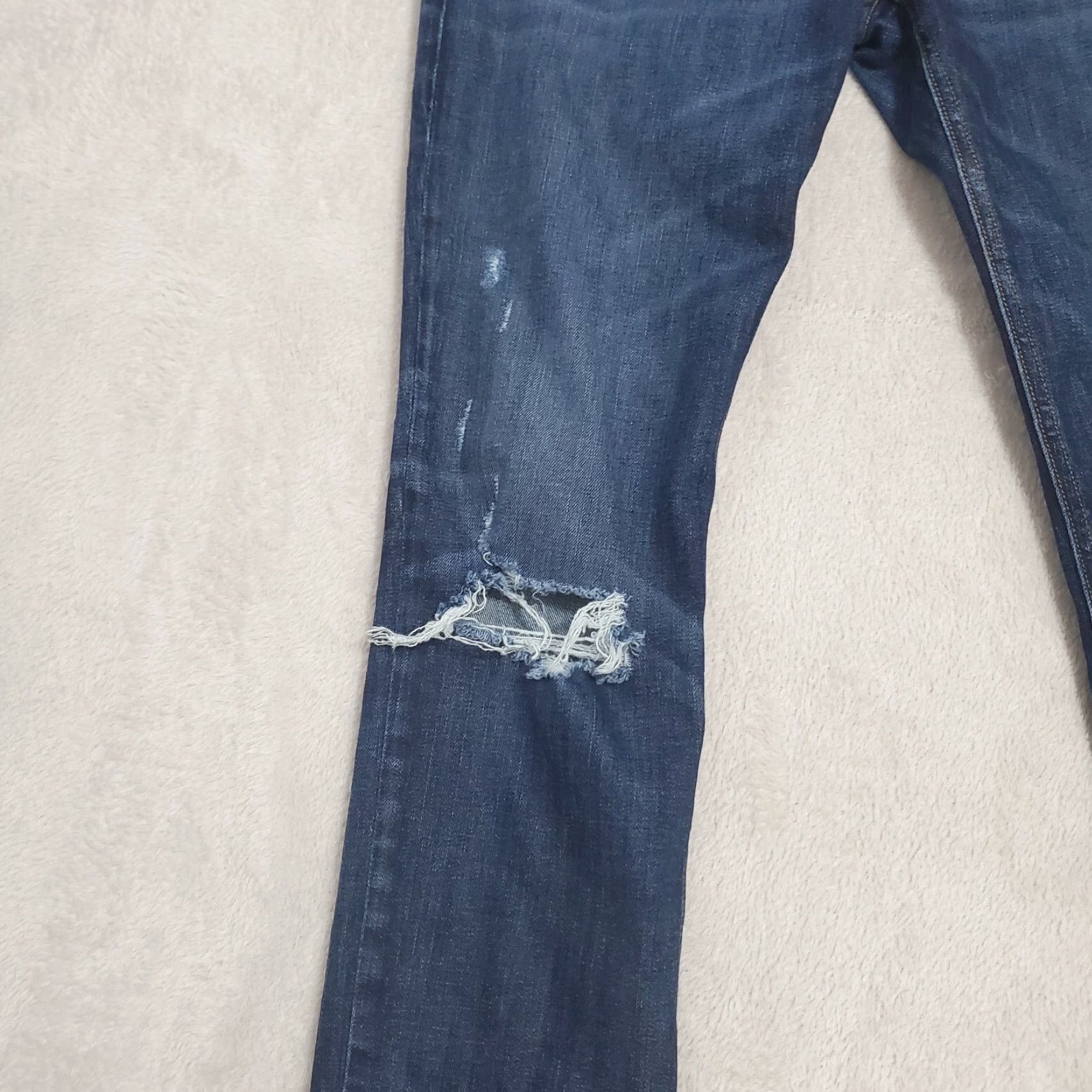 Rag & Bone VINTAGE Rag & Bone Jeans Women 26 Blue Dre Low Rise Slim Boyfriend Denim Distressed 29x29 5-Pocket Design Womens Size 26" / US 2 / IT 38 - 7 Thumbnail