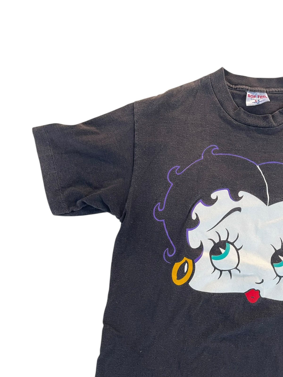 Vintage Vintage 1990's Betty Boop Got Silk Cartoon Sun Faded Tee Size US M / EU 48-50 / 2 - 3 Thumbnail