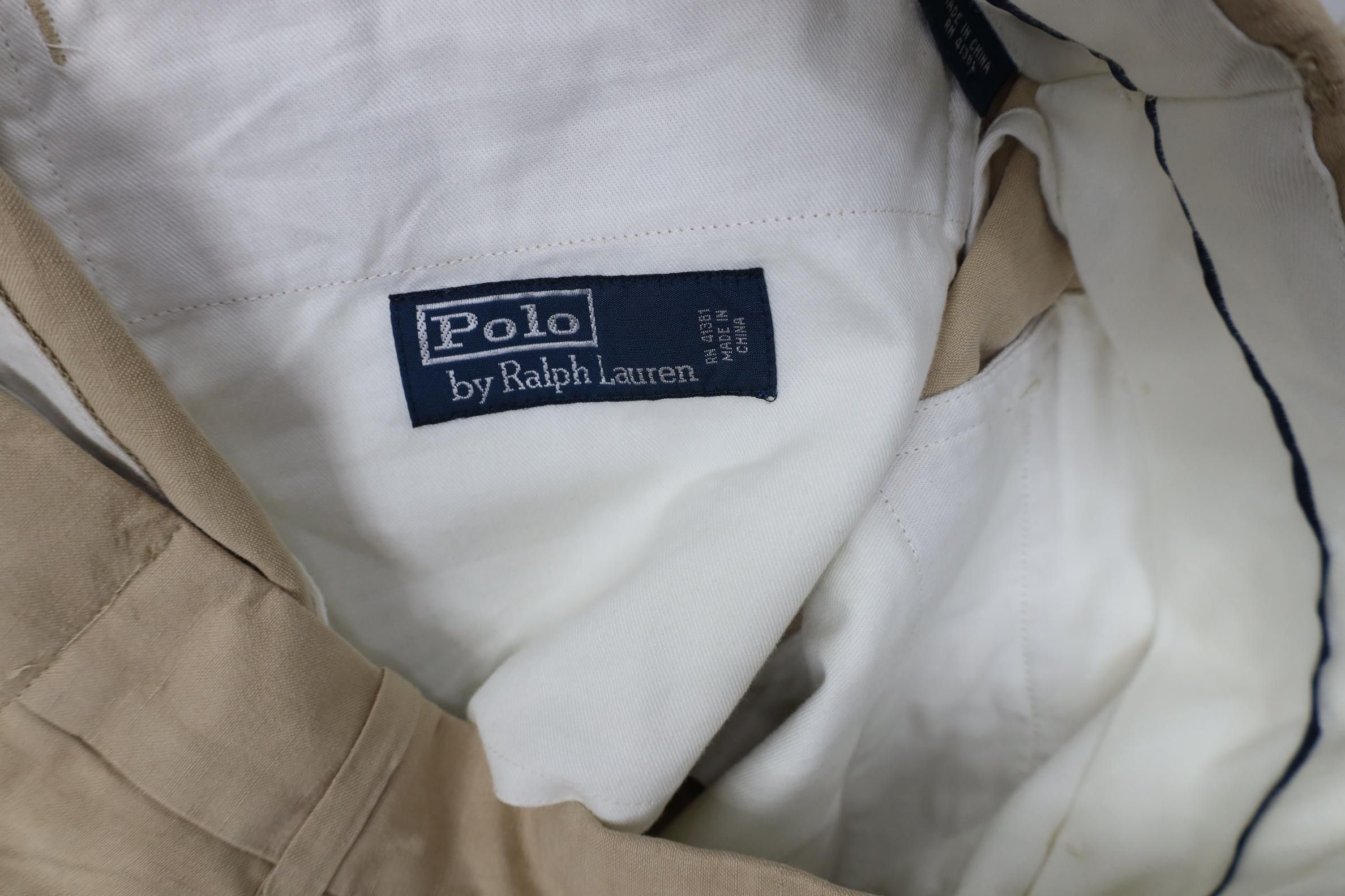 Polo Ralph Lauren Vintage 90s Ralph Lauren Linen Silk Pleated Chino Shorts Size US 34 / EU 50 - 10 Thumbnail