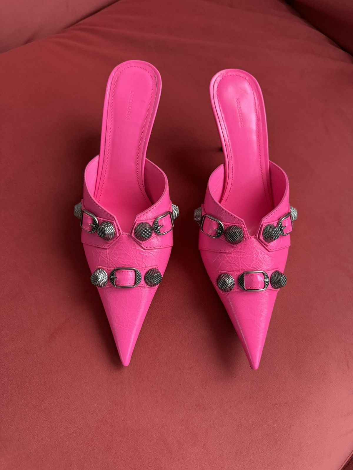 Balenciaga Balenciaga pink Cagole mules, size 38 It Size US 8 / IT 38 - 3 Thumbnail