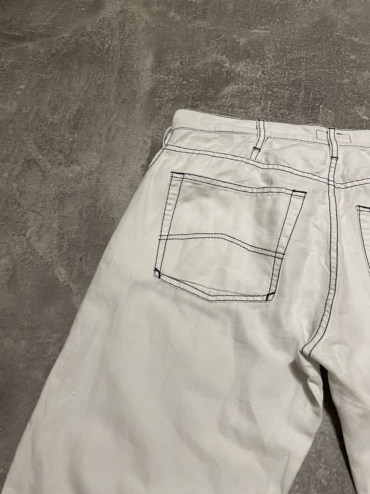 Armani Vintage Armani Metal Logo Linen Pants Size US 30 / EU 46 - 4 Thumbnail