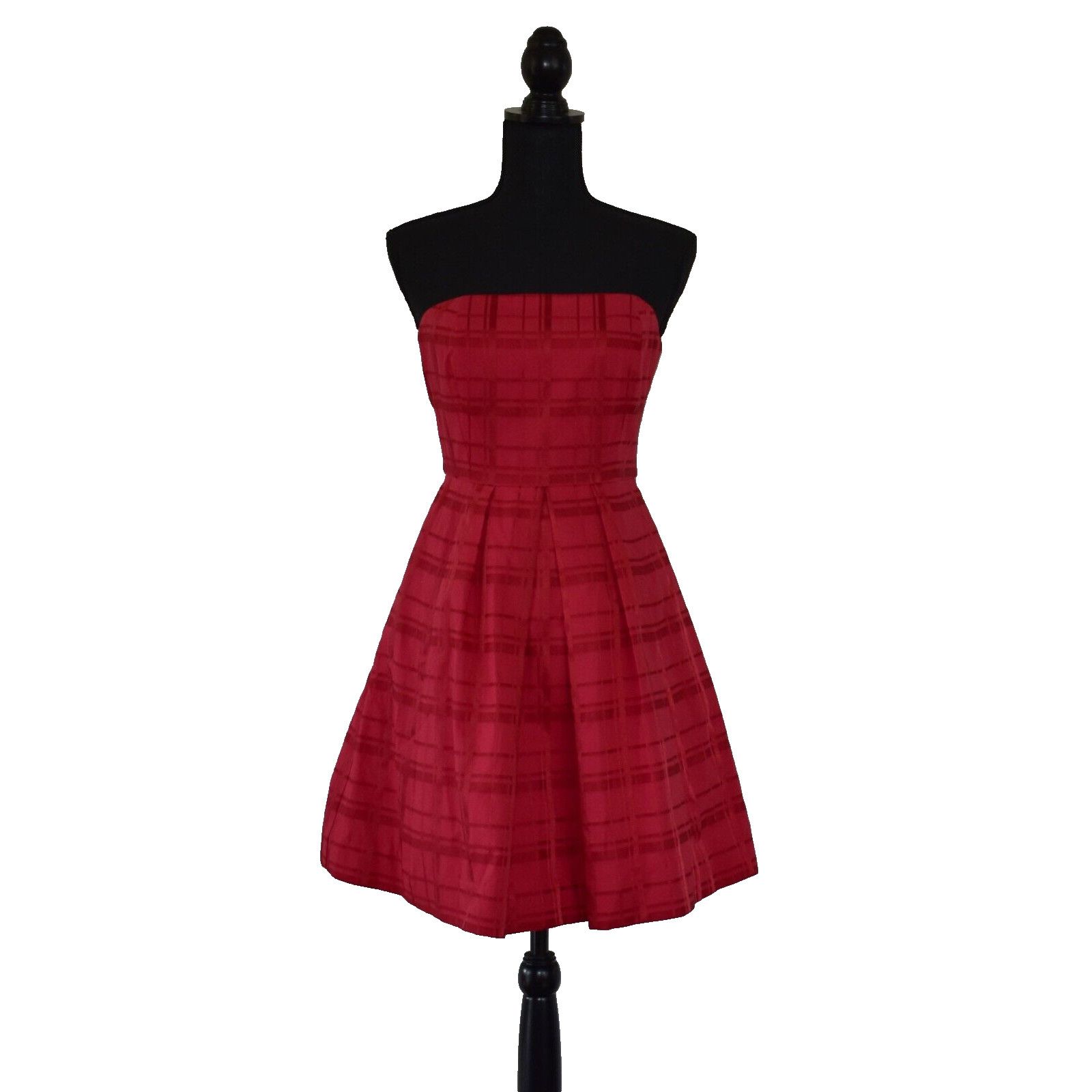 Vineyard Vines NWT VINEYARD VINES Red Velvet Grossgrain Plaid Mini Dress 0 Size XS / US 0-2 / IT 36-38 - 1 Thumbnail