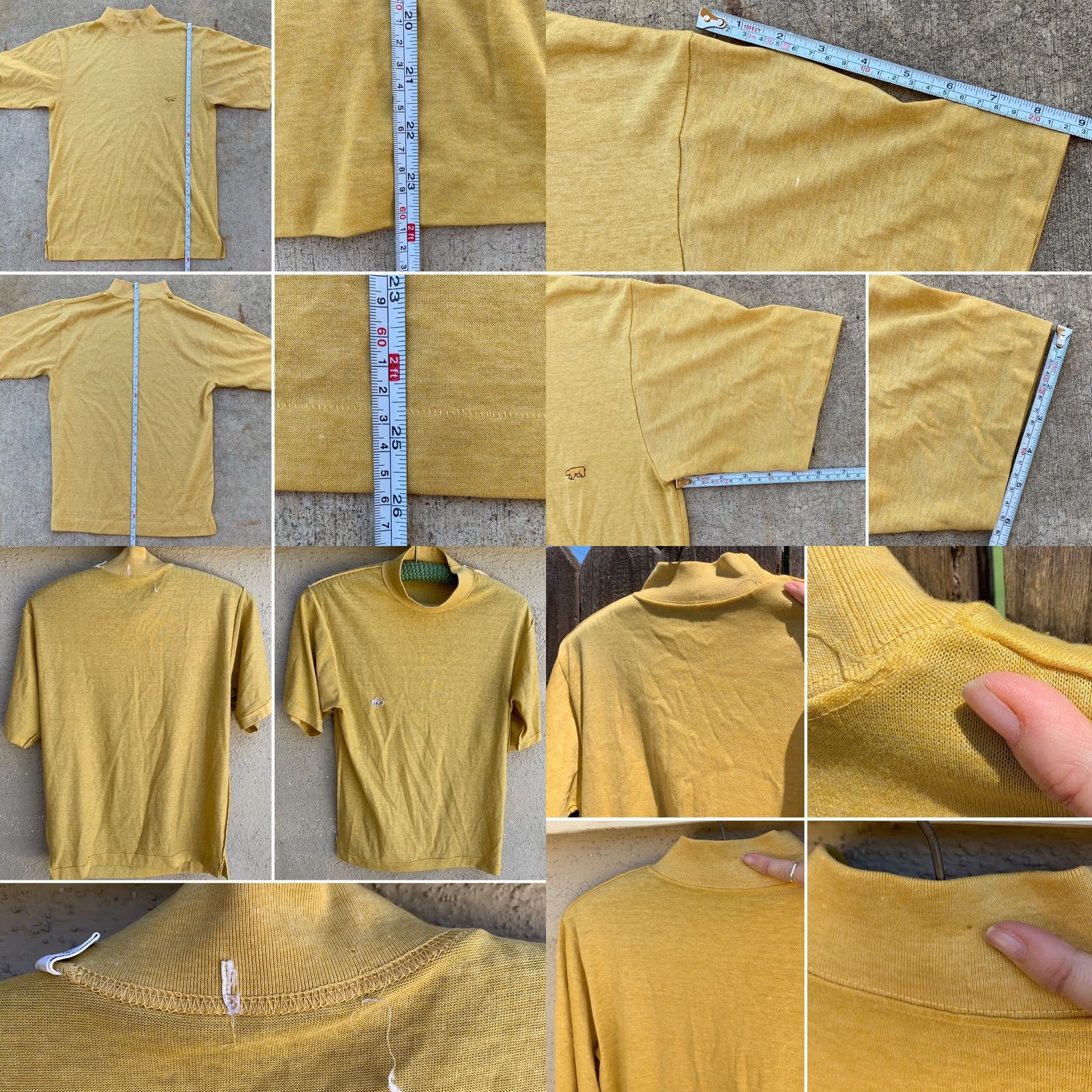 Vintage VINTAGE WPL 5127 High Neck T-Shirt Polar Bear Logo M Men Gold Short Sleeve Rockabilly Polycotton Basic Tee Size US M / EU 48-50 / 2 - 8 Thumbnail