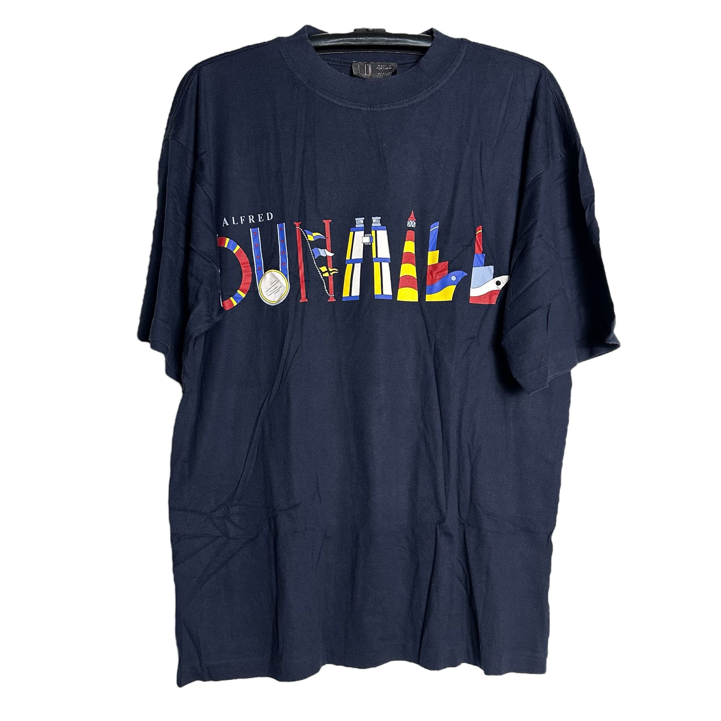 Alfred Dunhill 🔥RARE🔥Vtg Alfred Dunhill Spell Out T-shirt Single Stich Size US S / EU 44-46 / 1 - 1 Thumbnail