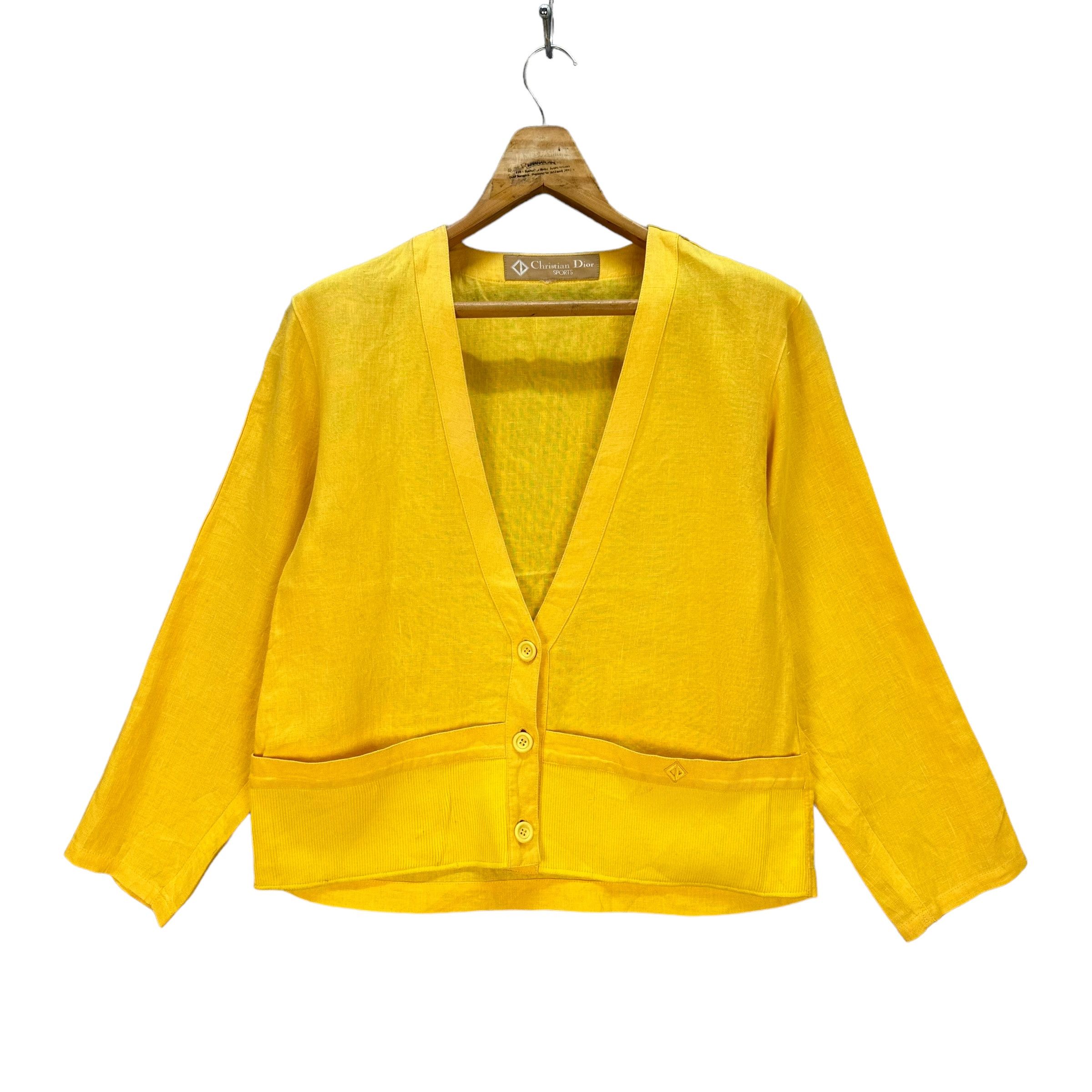 Christian Dior Monsieur CHIRSTIAN DIOR SPORTS YELLOW CARDIGAN #8701-021 Size M / US 6-8 / IT 42-44 - 1 Thumbnail