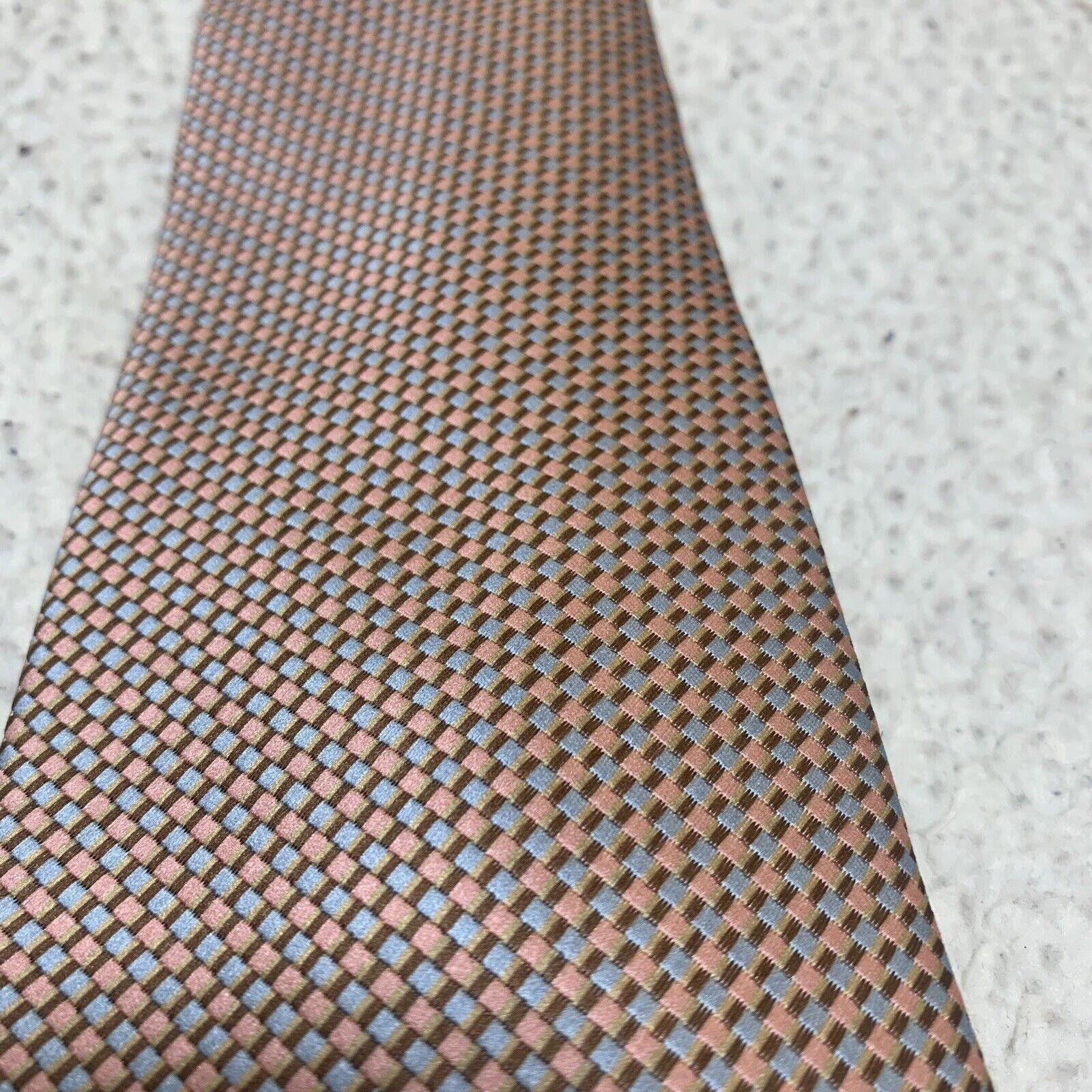 Other Laurant Bennet Milano Men's Tie Peach Blue Brown Size ONE SIZE - 2 Thumbnail
