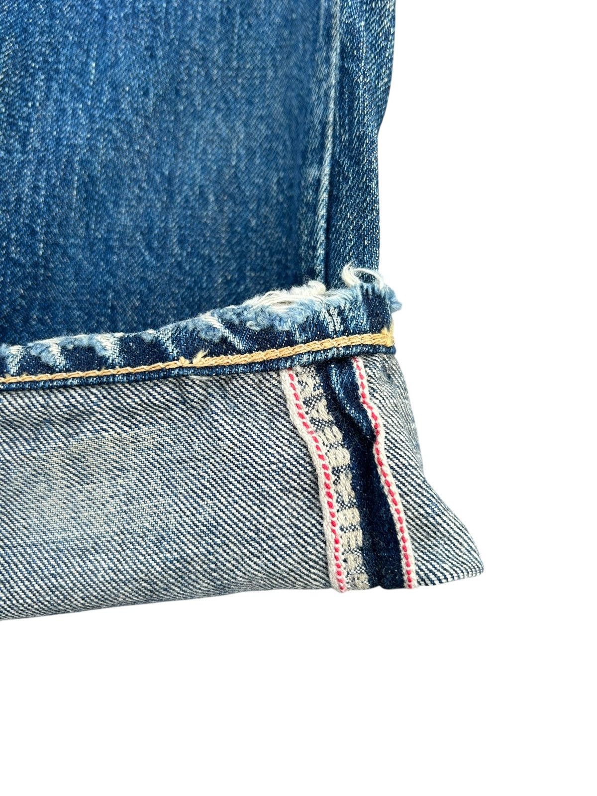 Kapital Vintage Japanese Brand Beams Selvedge Distressed Denim Jeans Size US 30 / EU 46 - 2 Thumbnail