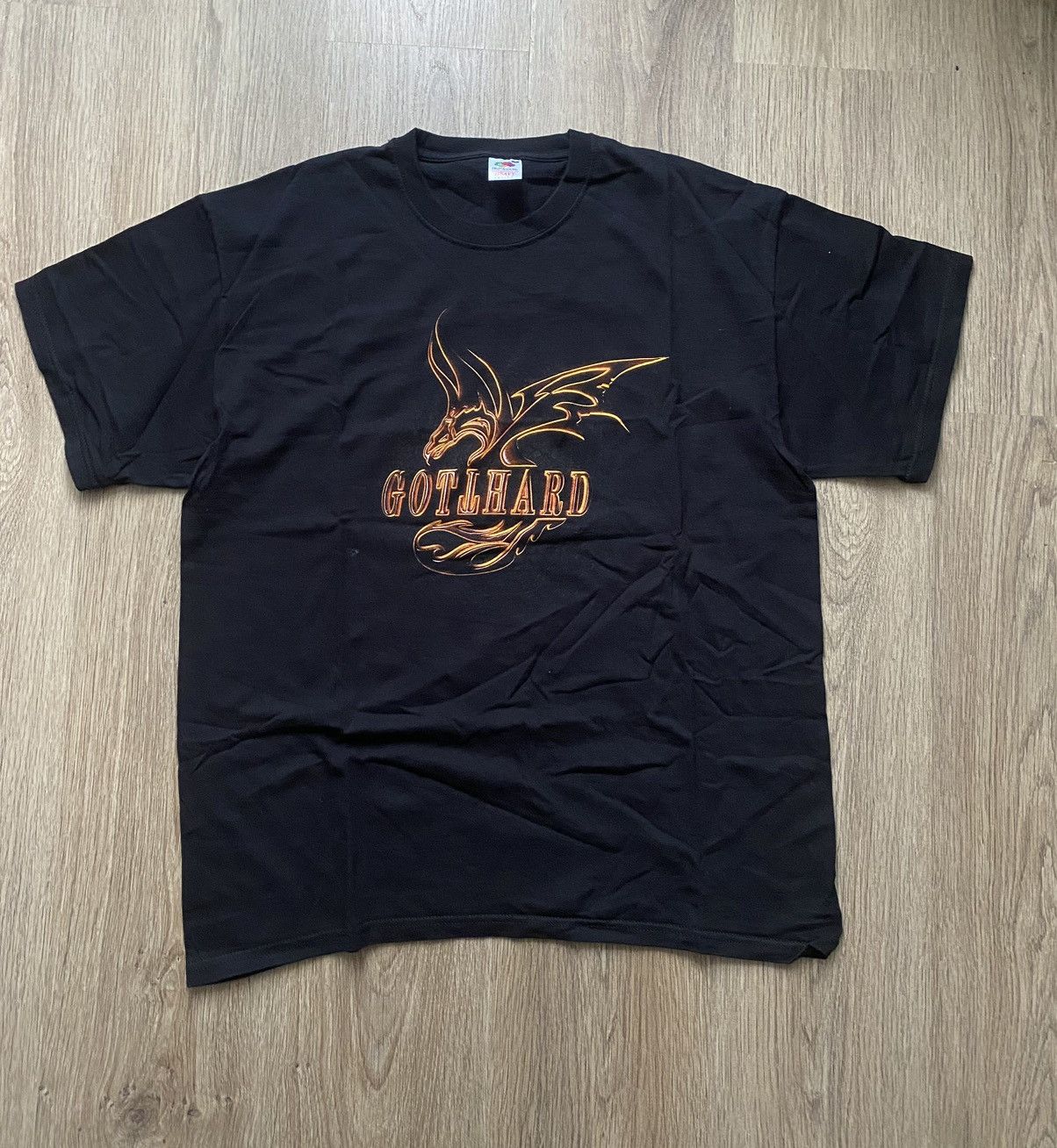 Band Tees × Vintage Vintage Gotthard band Black T-shirt Size US XL / EU 56 / 4 - 1 Thumbnail