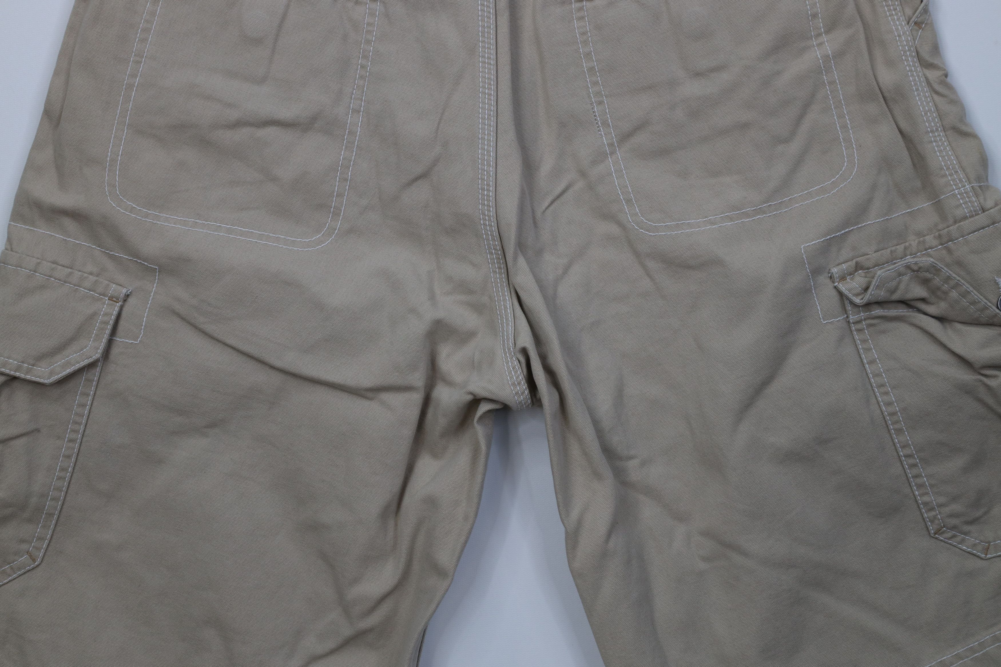 Vintage Vintage 90s Y2K Streetwear Canvas Cargo Shorts Khaki Tan Size US 34 / EU 50 - 11 Thumbnail