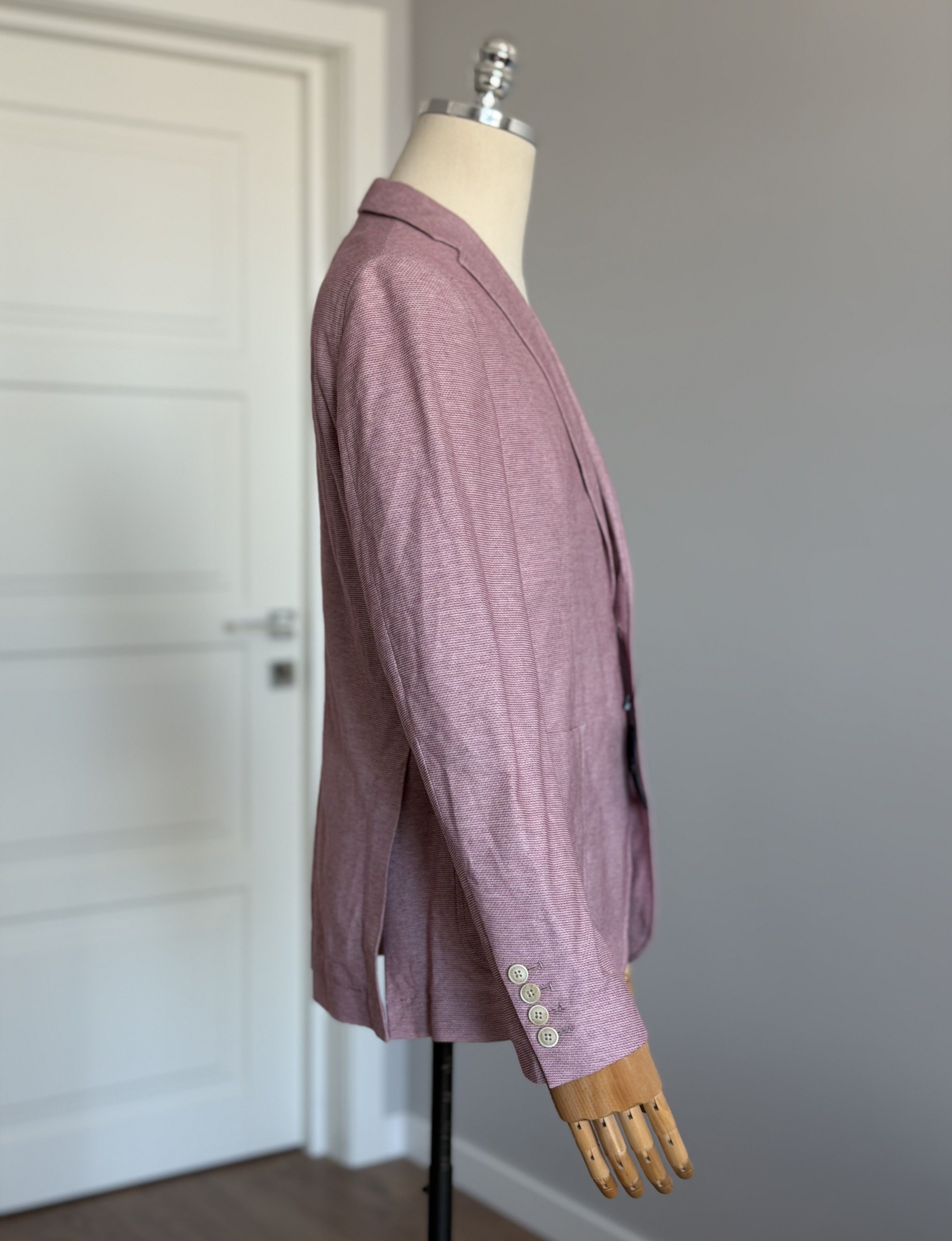 Hackett HACKETT London Textured Knit Blazer Jacket Color 280Berry Size 50R - 12 Thumbnail