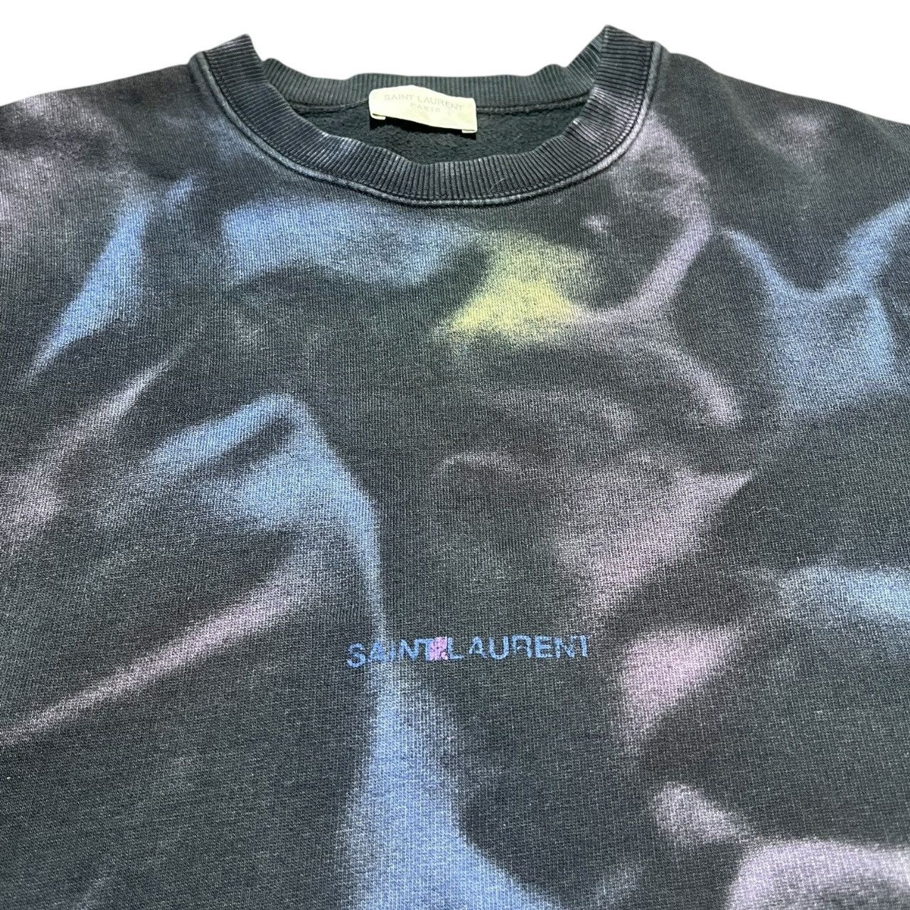 Saint Laurent Paris Saint Laurent Tie Dye Sweatshirt Multicolor Size S / US 4 / IT 40 - 4 Thumbnail