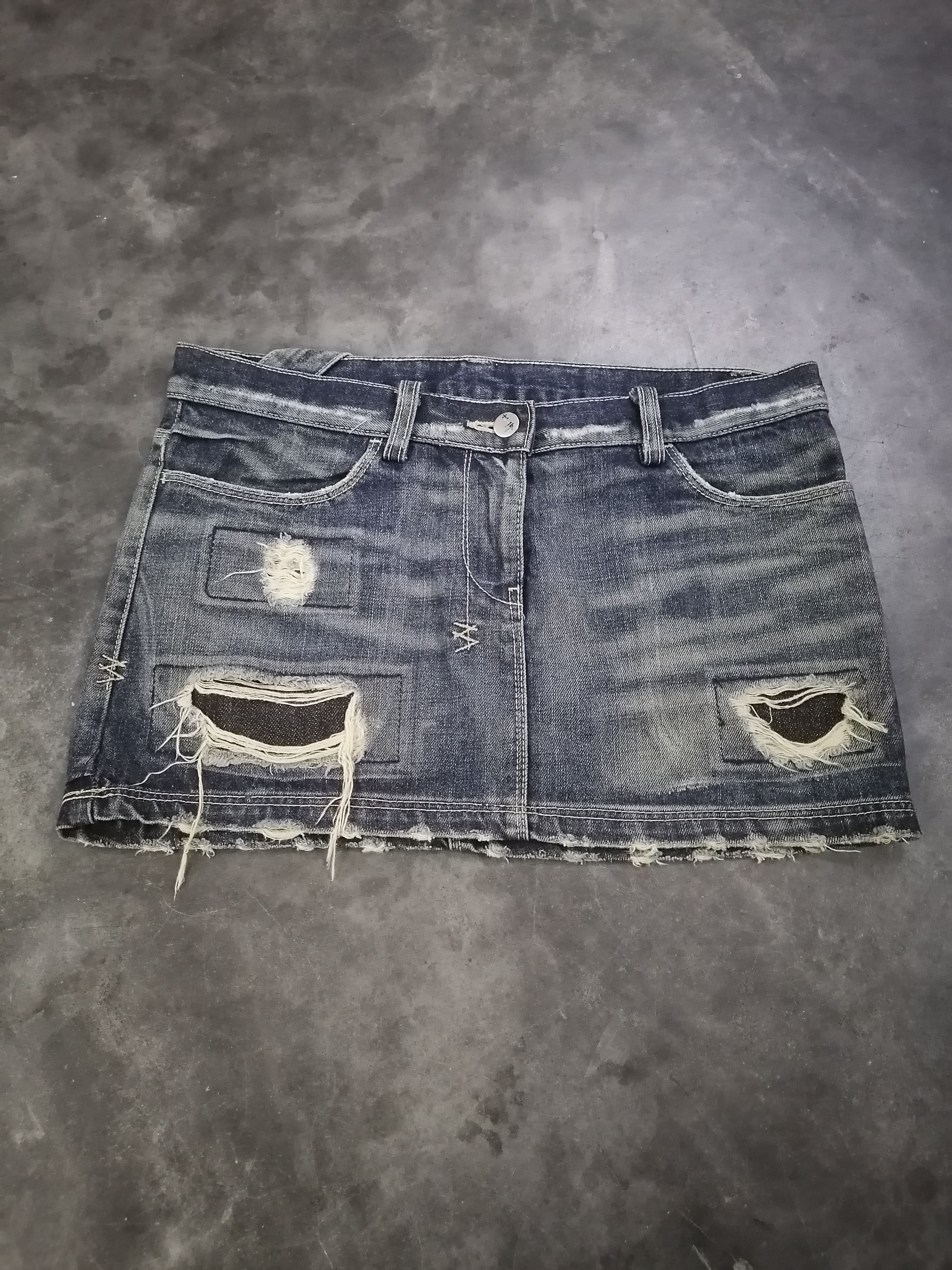 Japanese Brand Ksubi Twinnie Minnie Patchwork Denim Skirts Size 32" / US 10 / IT 46 - 1 Thumbnail