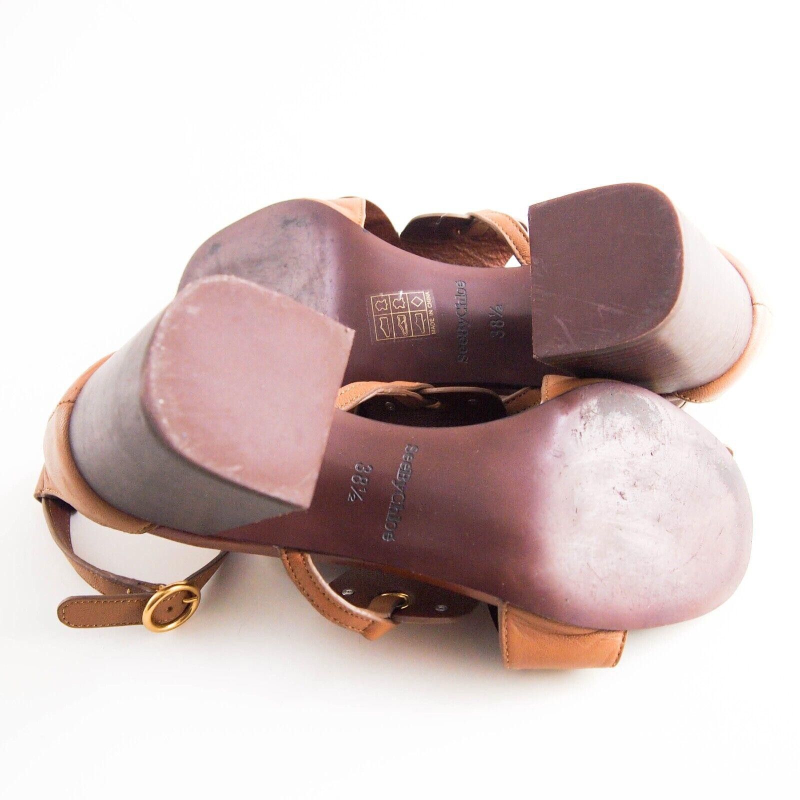 See by Chloe See by Chloe Floral Sandals Brown Leather US 8.5 EU 38.5 Size US 8.5 / IT 38.5 - 6 Thumbnail