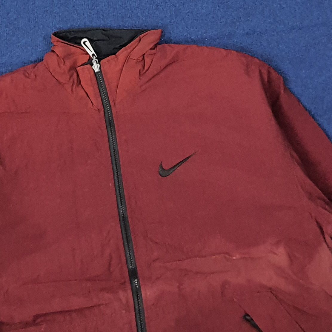 Nike Vintage 90s Nike Reversible Swoosh Jacket C268N10 Size US XL / EU 56 / 4 - 4 Thumbnail