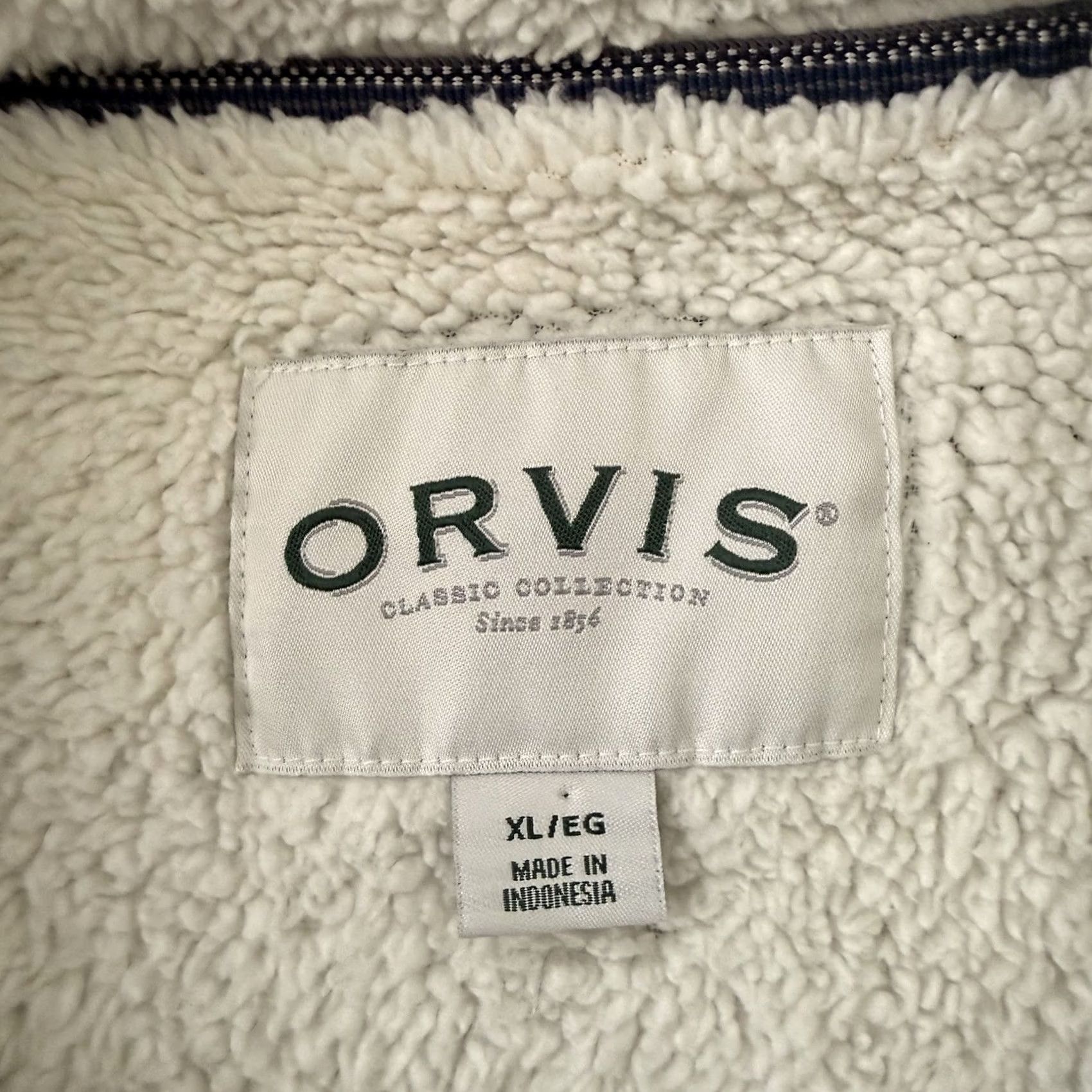 Orvis Orvis 1/4 Zip Pullover Mens XL Blue Sherpa Pockets Thick Warm Knit Sweatshirt Size US XL / EU 56 / 4 - 2 Thumbnail