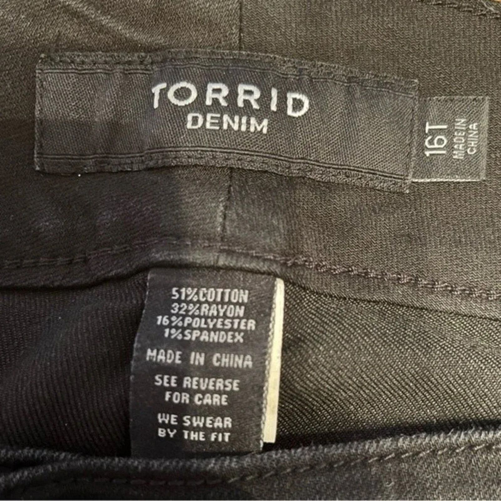 The Unbranded Brand Torrid Denim black jeans, size 16T Size 38" / US 16 / IT 52 - 5 Thumbnail