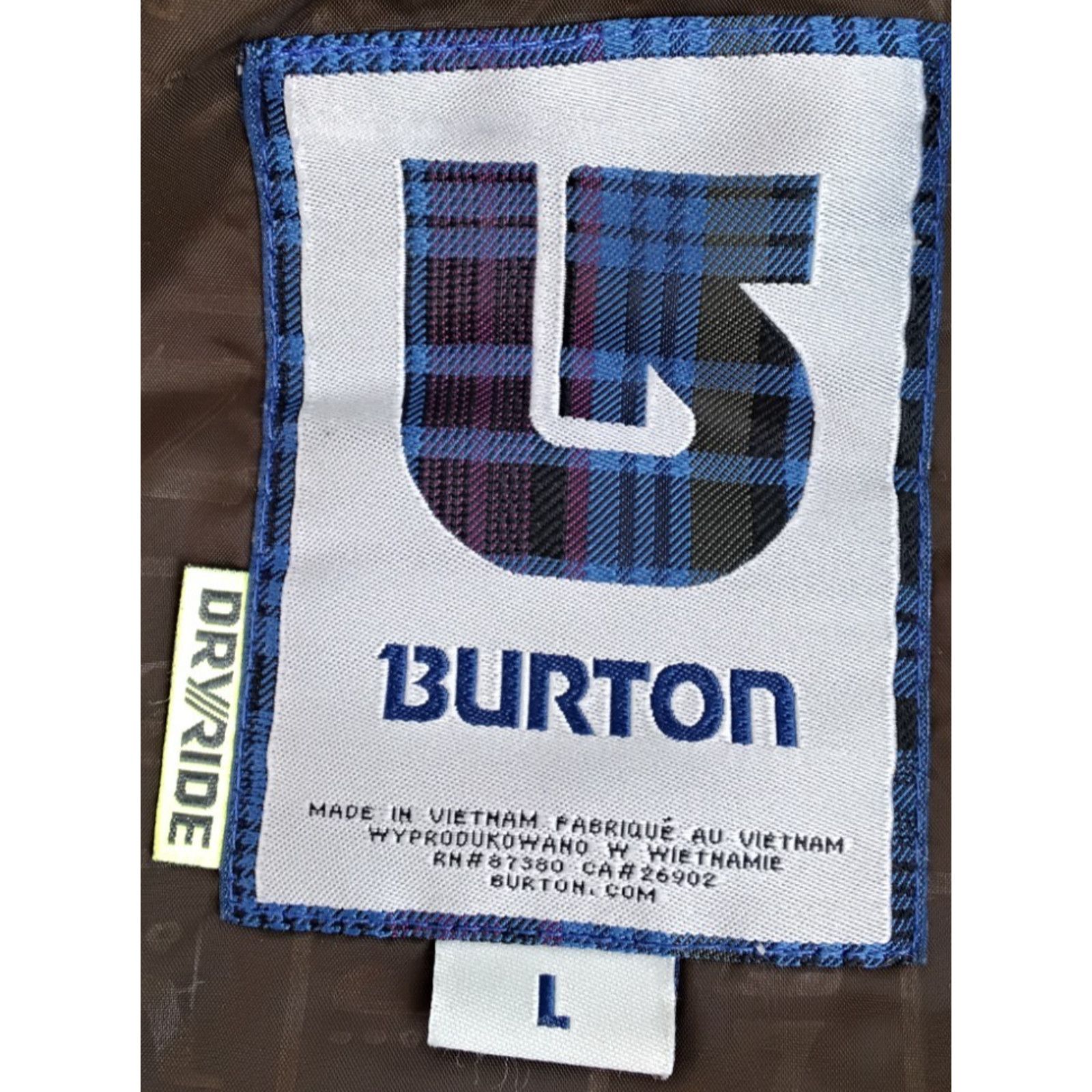 Burton Burton Snowboard Jacket Men's L Brown/Gray Herringbone Size US L / EU 52-54 / 3 - 14 Thumbnail