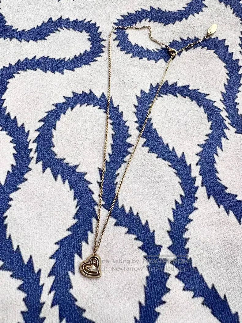 Vivienne Westwood Vivienne Westwood Wax seal heart-shaped Saturn necklace Size ONE SIZE - 2 Thumbnail