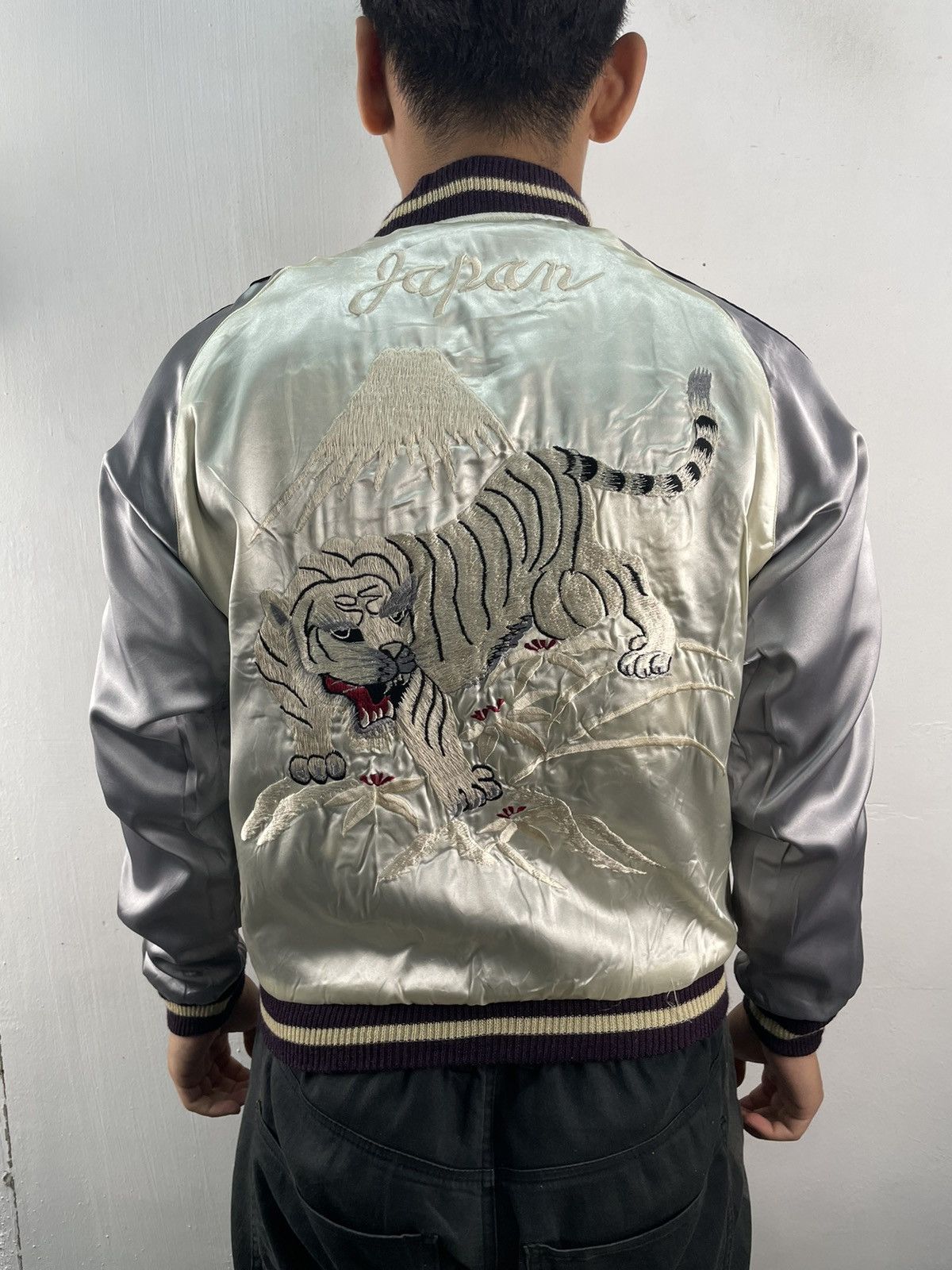 Japanese Brand Sukajan Toyo Vintage Reversible Jacket Skull Navy Tiger Size US S / EU 44-46 / 1 - 5 Thumbnail